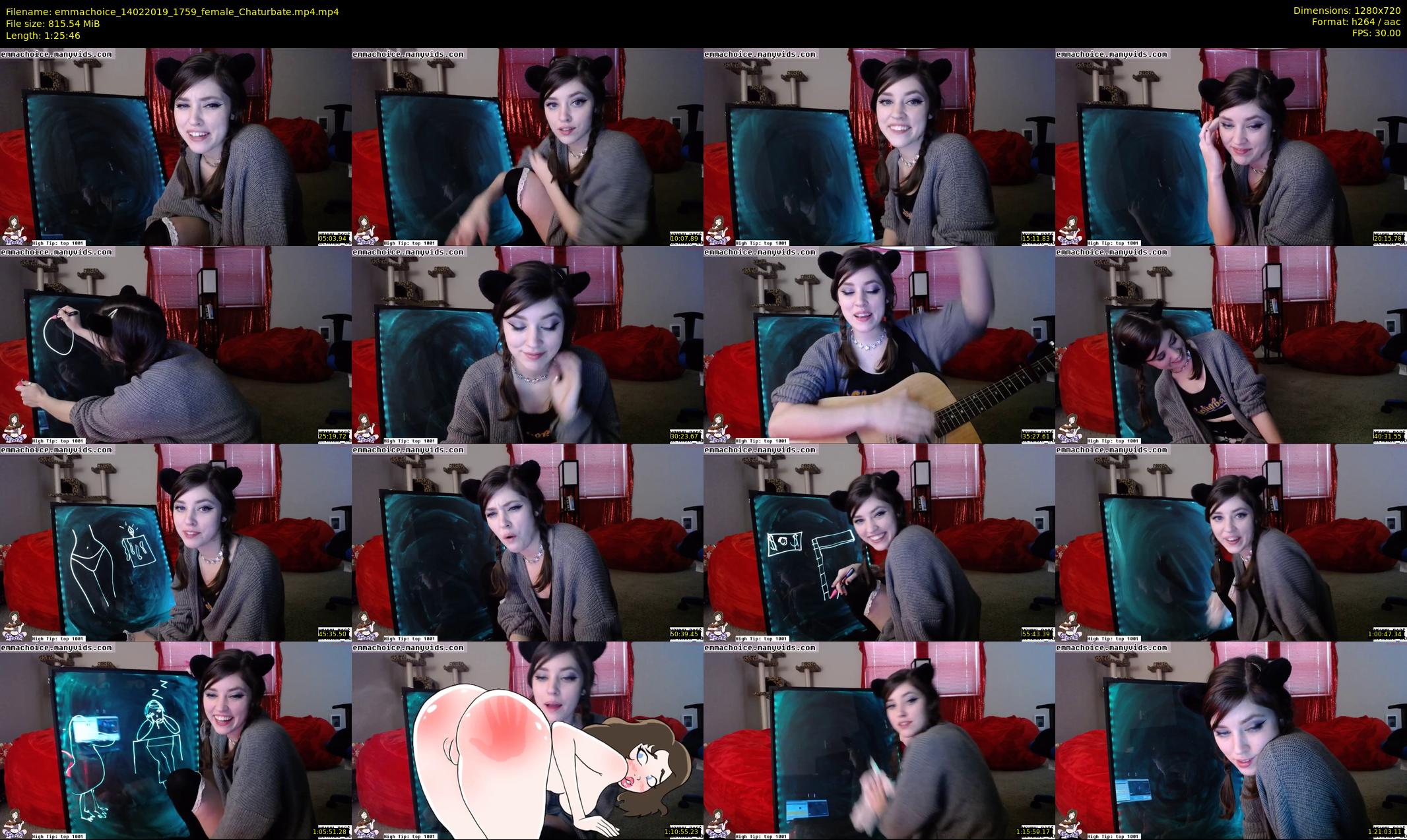 emmachoice — 86 minute Chaturbate female cam show recording, 720p, Feb 14, 2019