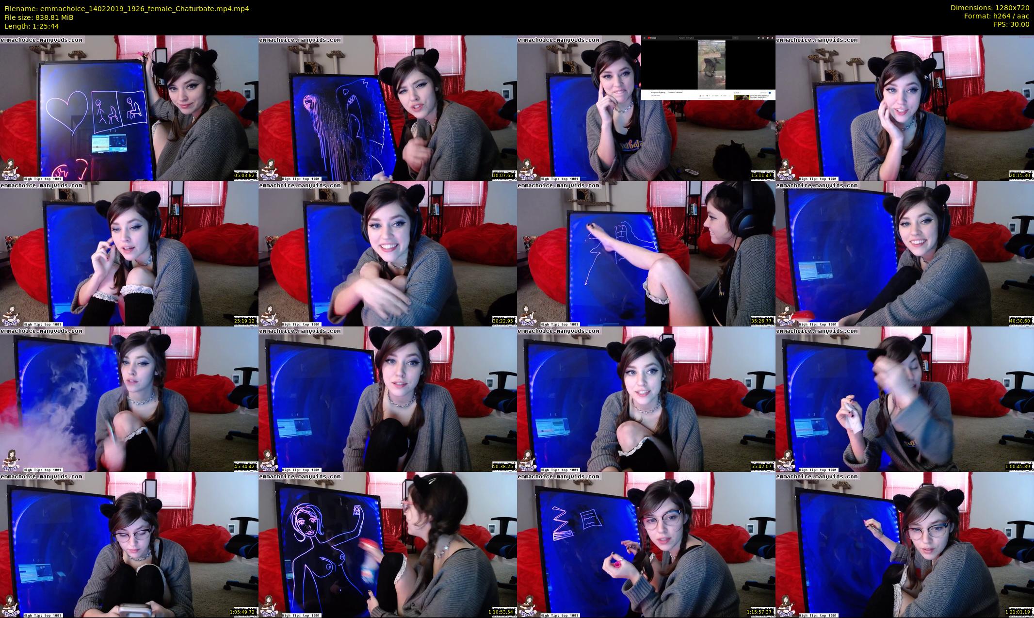 emmachoice — 86 minute Chaturbate female cam show recording, 720p, Feb 14, 2019