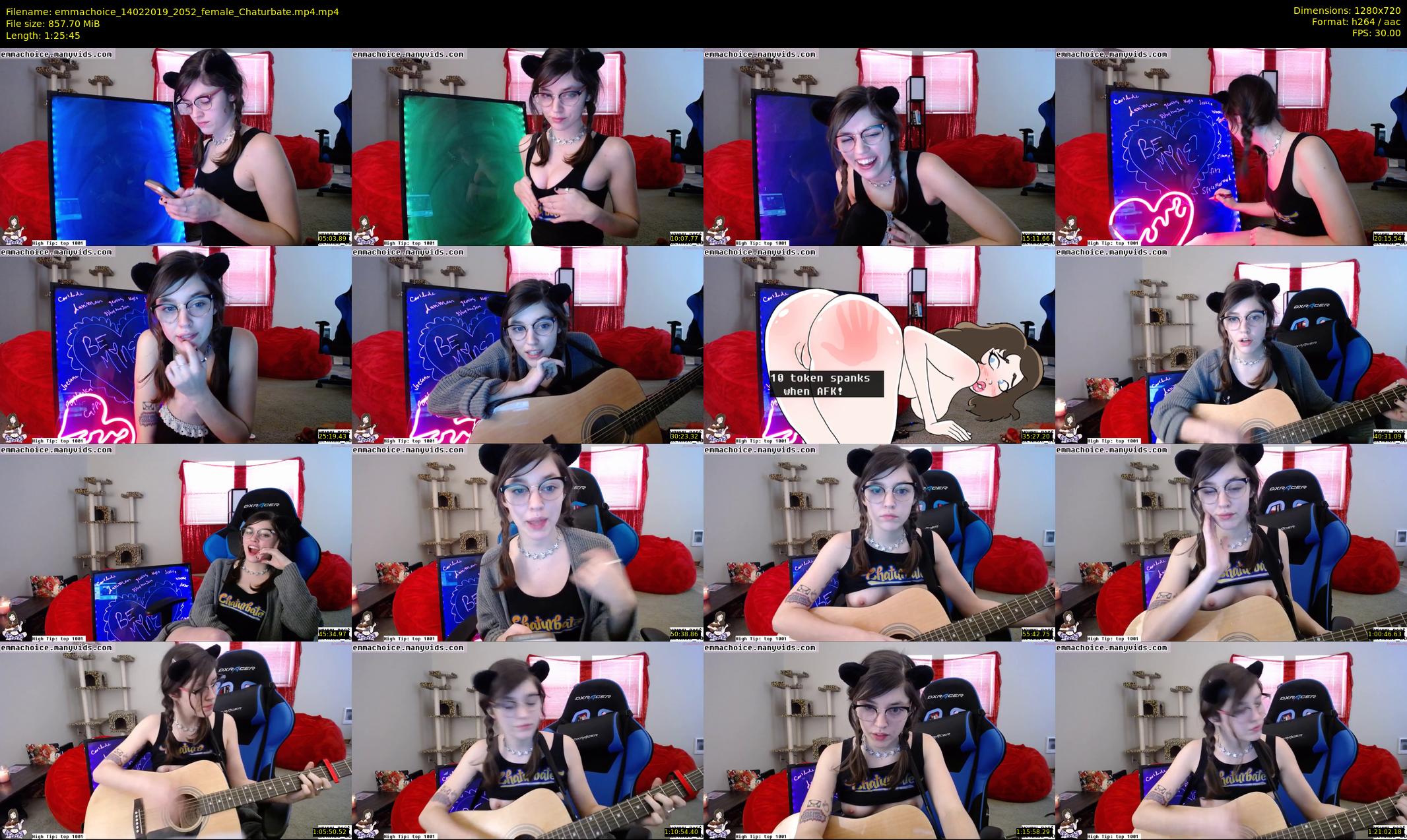 emmachoice — 86 minute Chaturbate female cam show recording, 720p, Feb 14, 2019