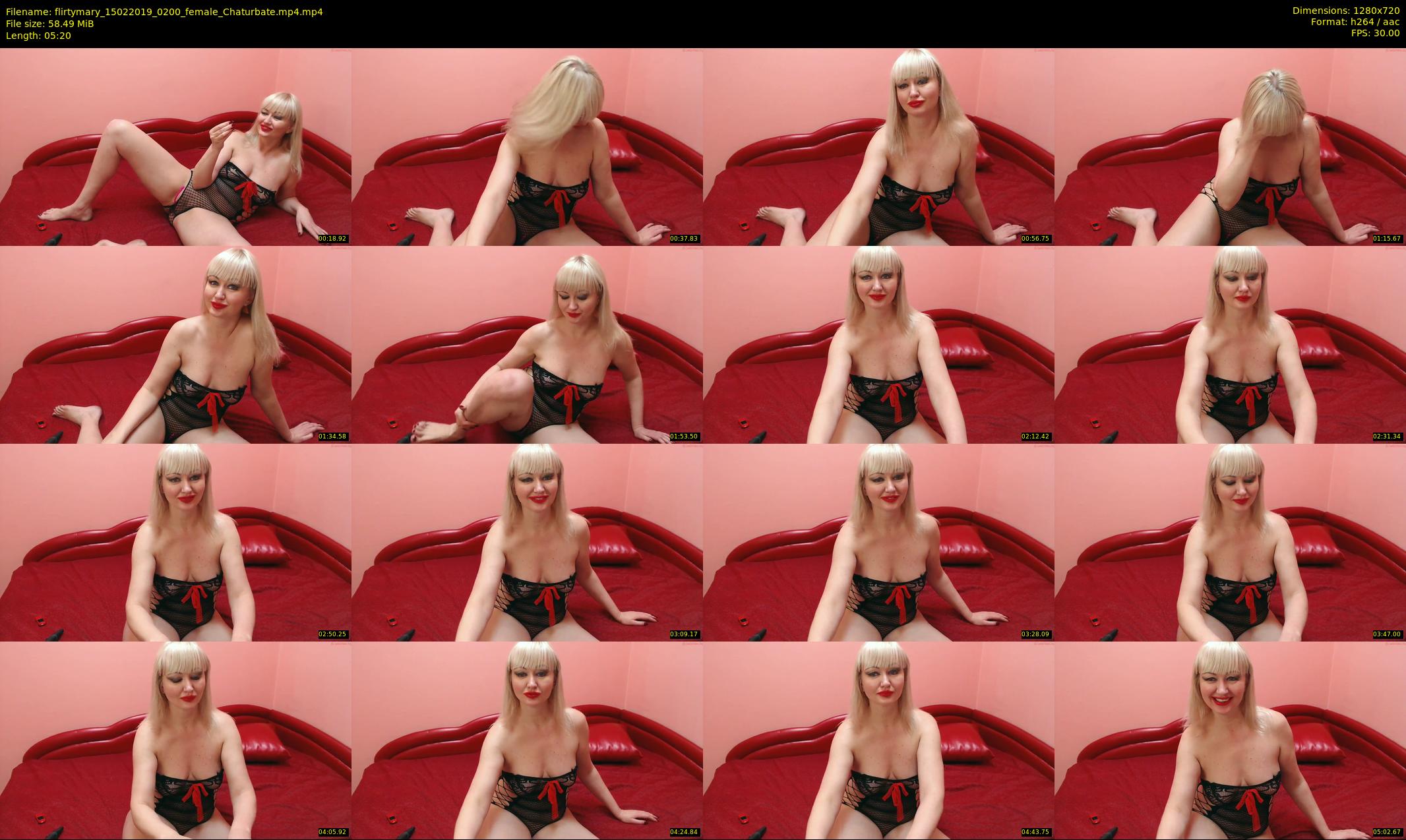 flirtymary — 6 minute Chaturbate female cam show recording, 720p, Feb 15, 2019
