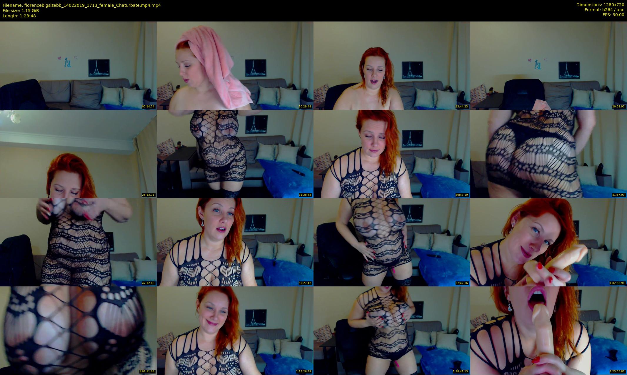 florencebigsizebb — 89 minute Chaturbate female cam show recording, 720p, Feb 14, 2019