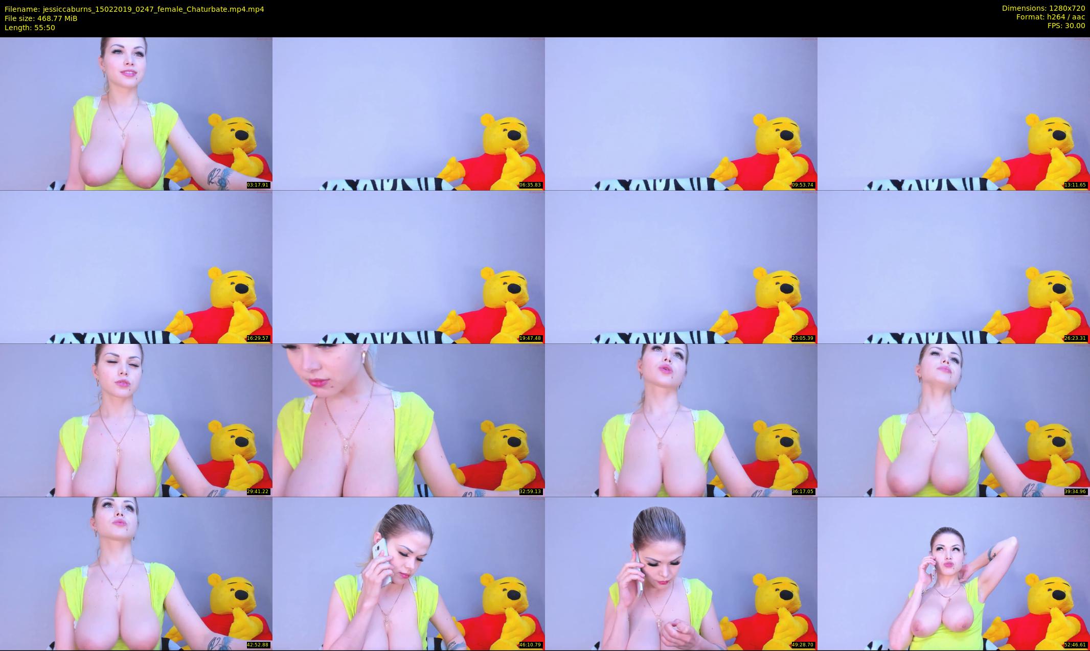jessiccaburns — 56 minute Chaturbate female cam show recording, 720p, Feb 15, 2019