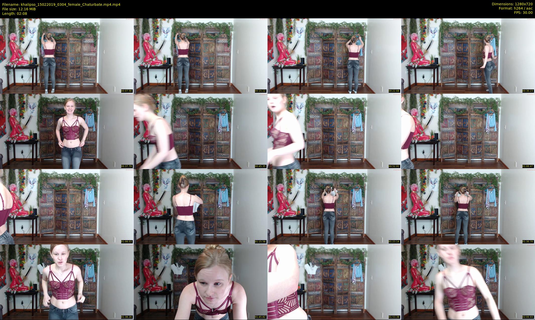 khalipso — 3 minute Chaturbate female cam show recording, 720p, Feb 15, 2019