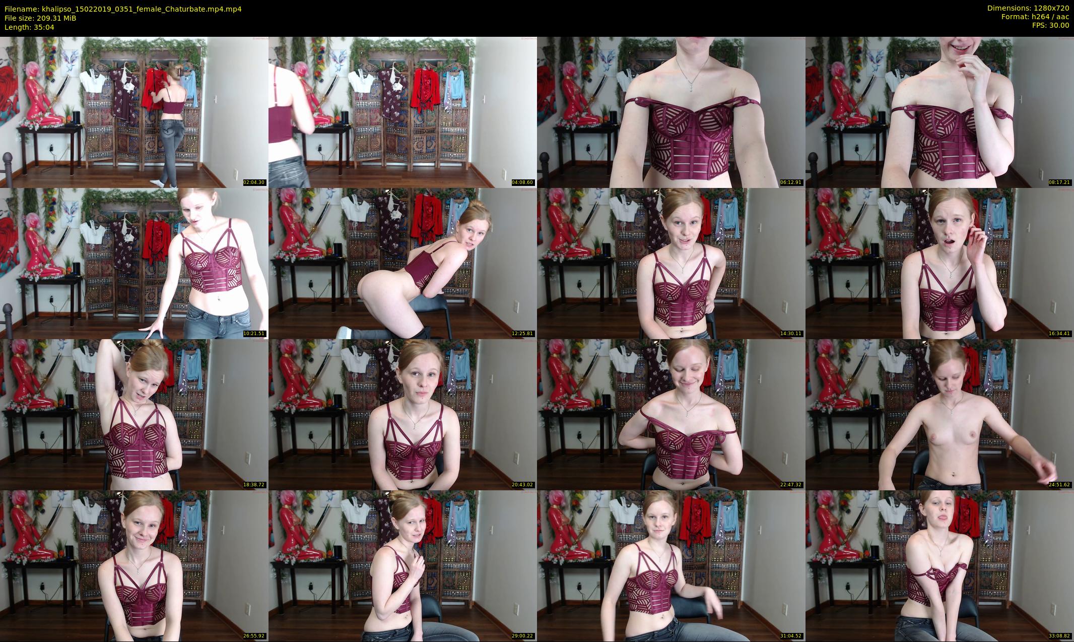 khalipso — 36 minute Chaturbate female cam show recording, 720p, Feb 15, 2019