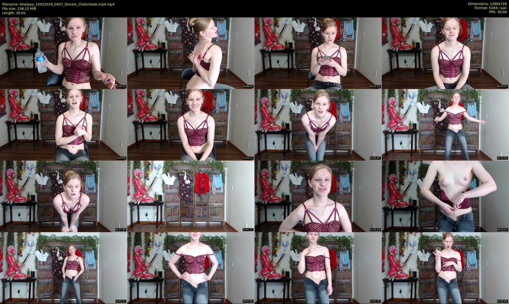 khalipso — 36 minute Chaturbate female cam show recording, 720p, Feb 15, 2019