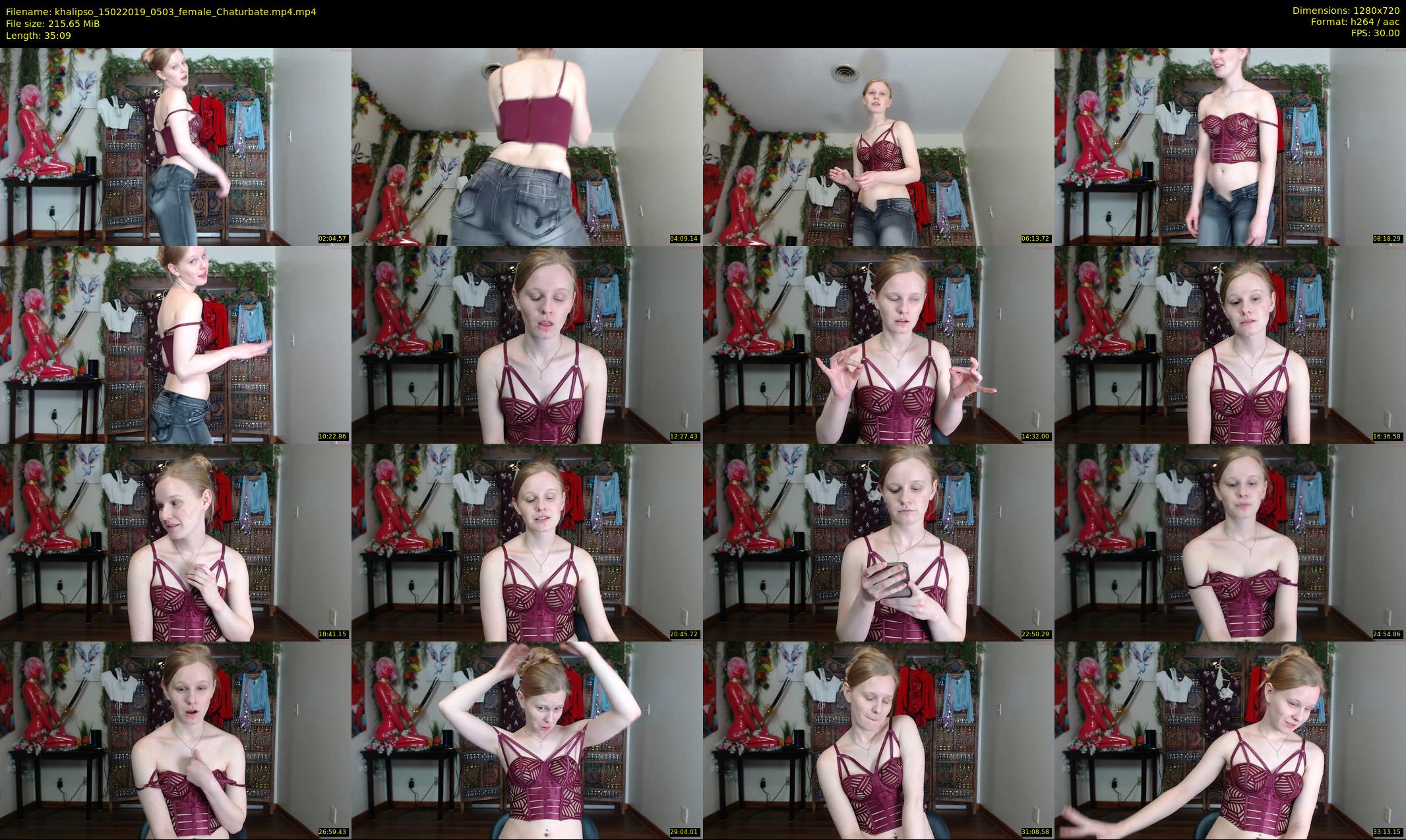 khalipso — 36 minute Chaturbate female cam show recording, 720p, Feb 15, 2019