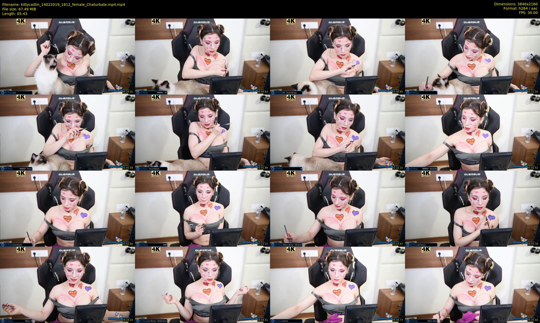 kittycaitlin — 6 minute Chaturbate female cam show recording, 4K, Feb 14, 2019