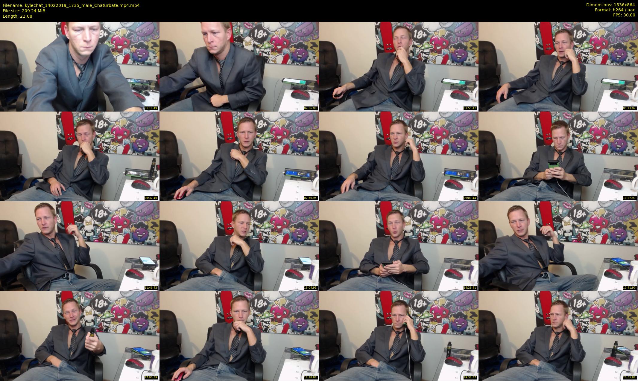 kylechat — 23 minute Chaturbate male cam show recording, 720p, Feb 14, 2019