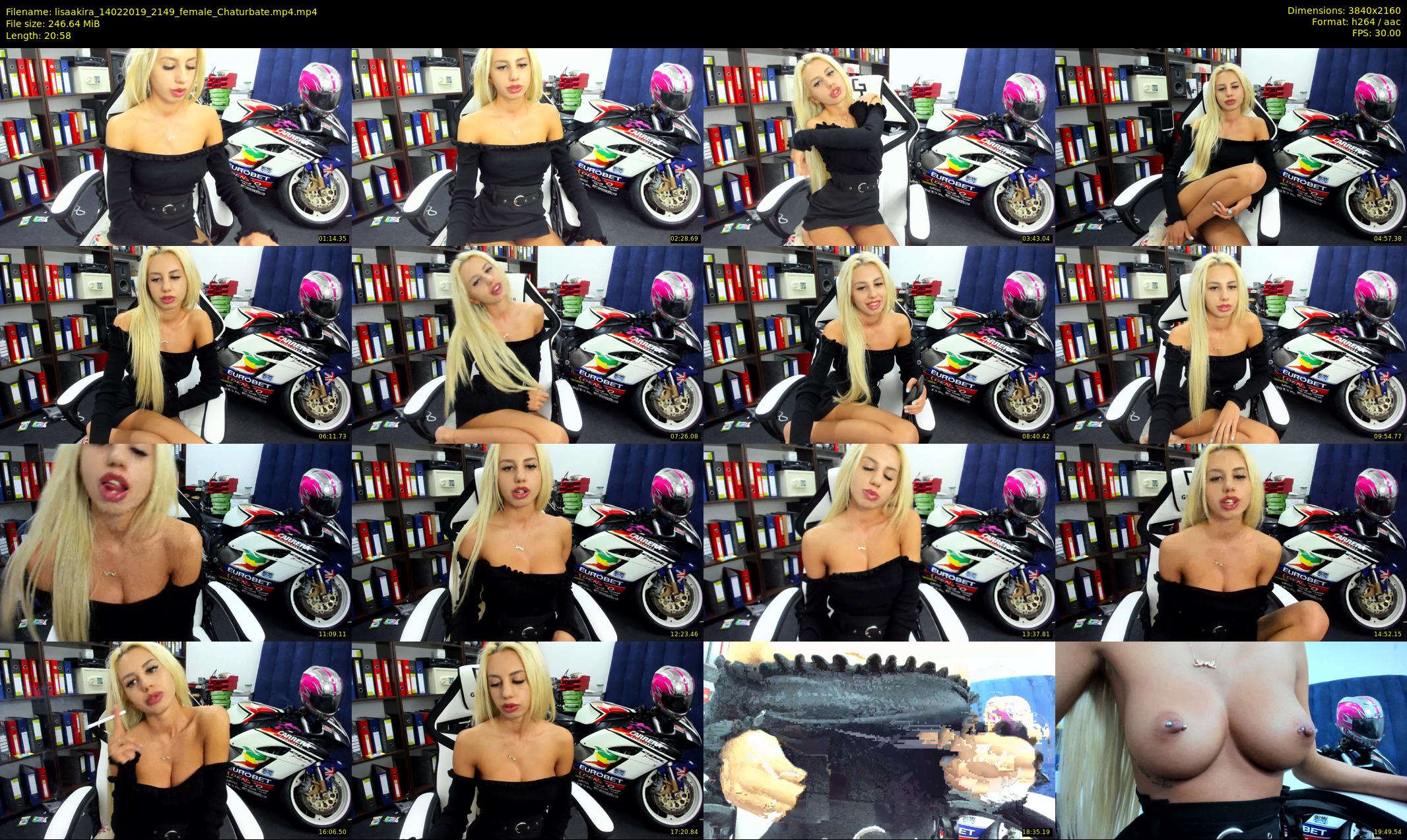 lisaakira — 21 minute Chaturbate female cam show recording, 4K, Feb 14, 2019
