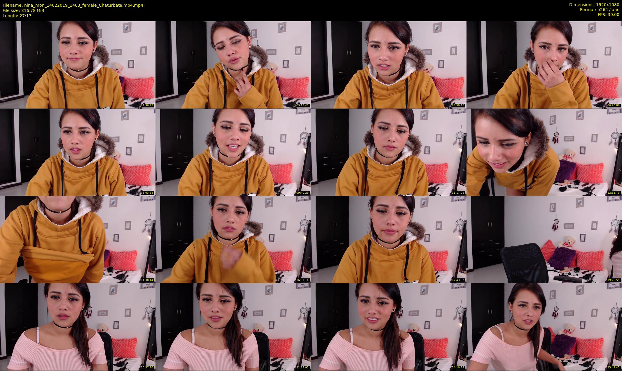 nina_mon — 28 minute Chaturbate female cam show recording, 1080p, Feb 14, 2019