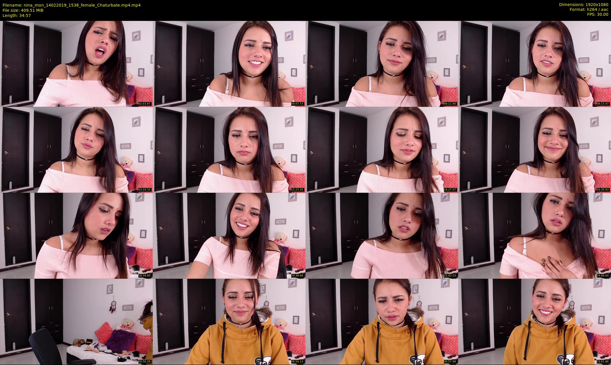 nina_mon — 35 minute Chaturbate female cam show recording, 1080p, Feb 14, 2019