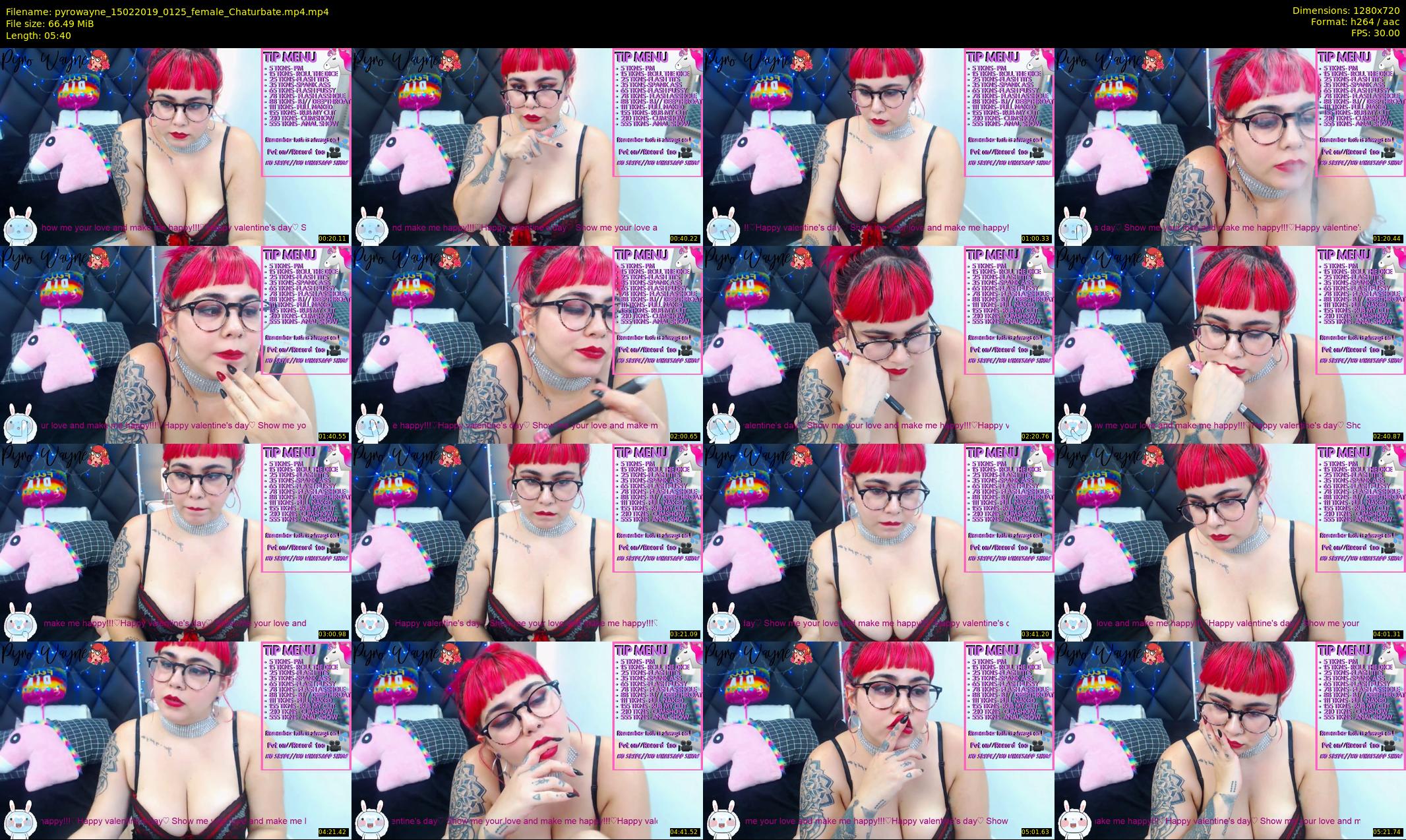 pyrowayne — 6 minute Chaturbate female cam show recording, 720p, Feb 15, 2019