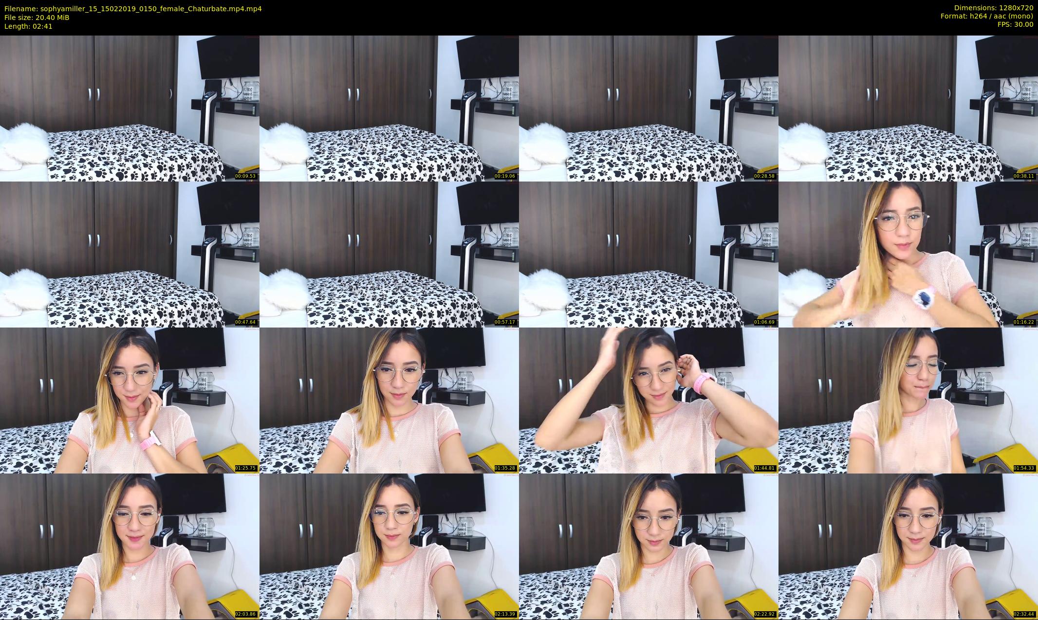 sophyamiller_15 — 3 minute Chaturbate female cam show recording, 720p, Feb 15, 2019