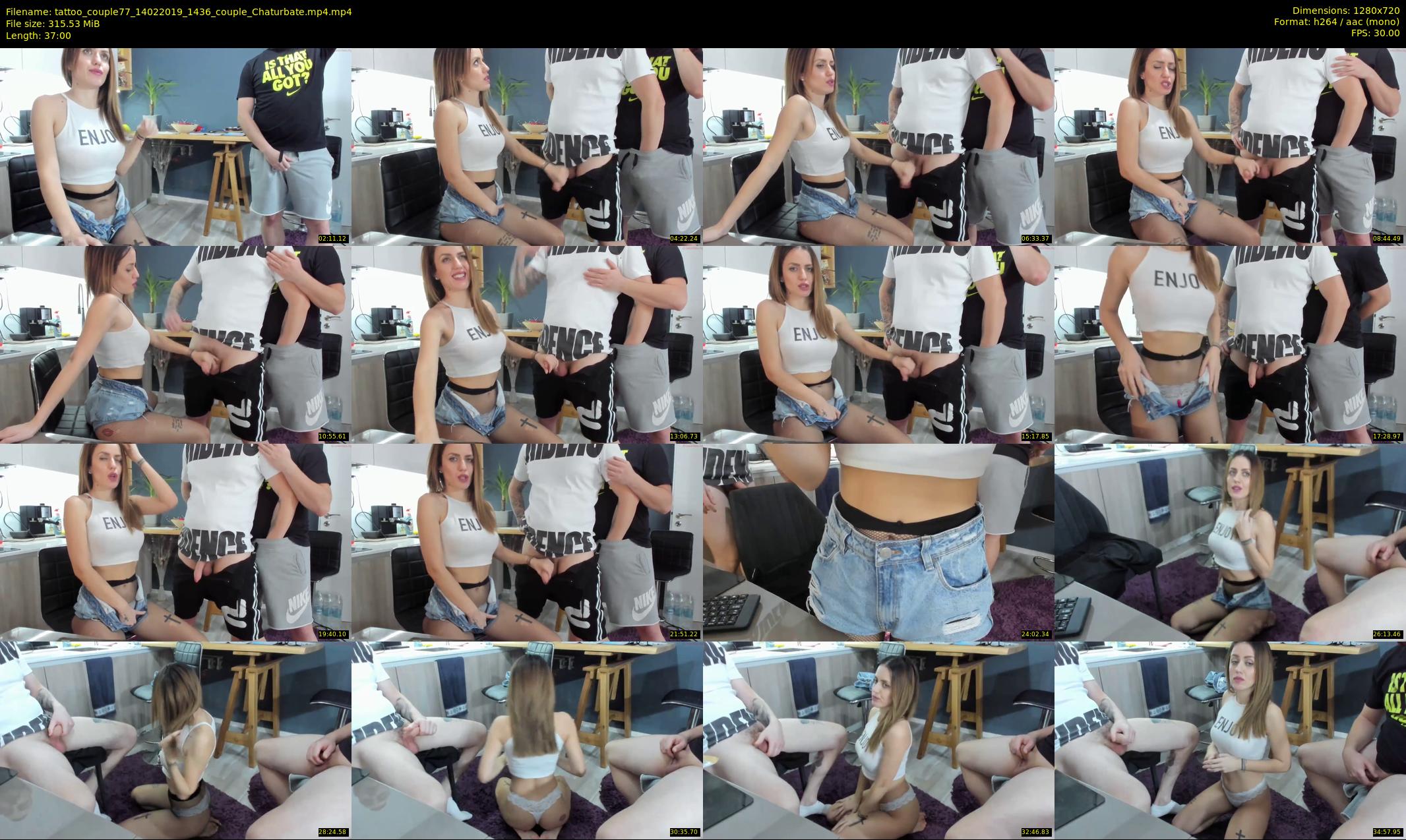 tattoo_couple77 — 37 minute Chaturbate couple cam show recording, 720p, Feb 14, 2019