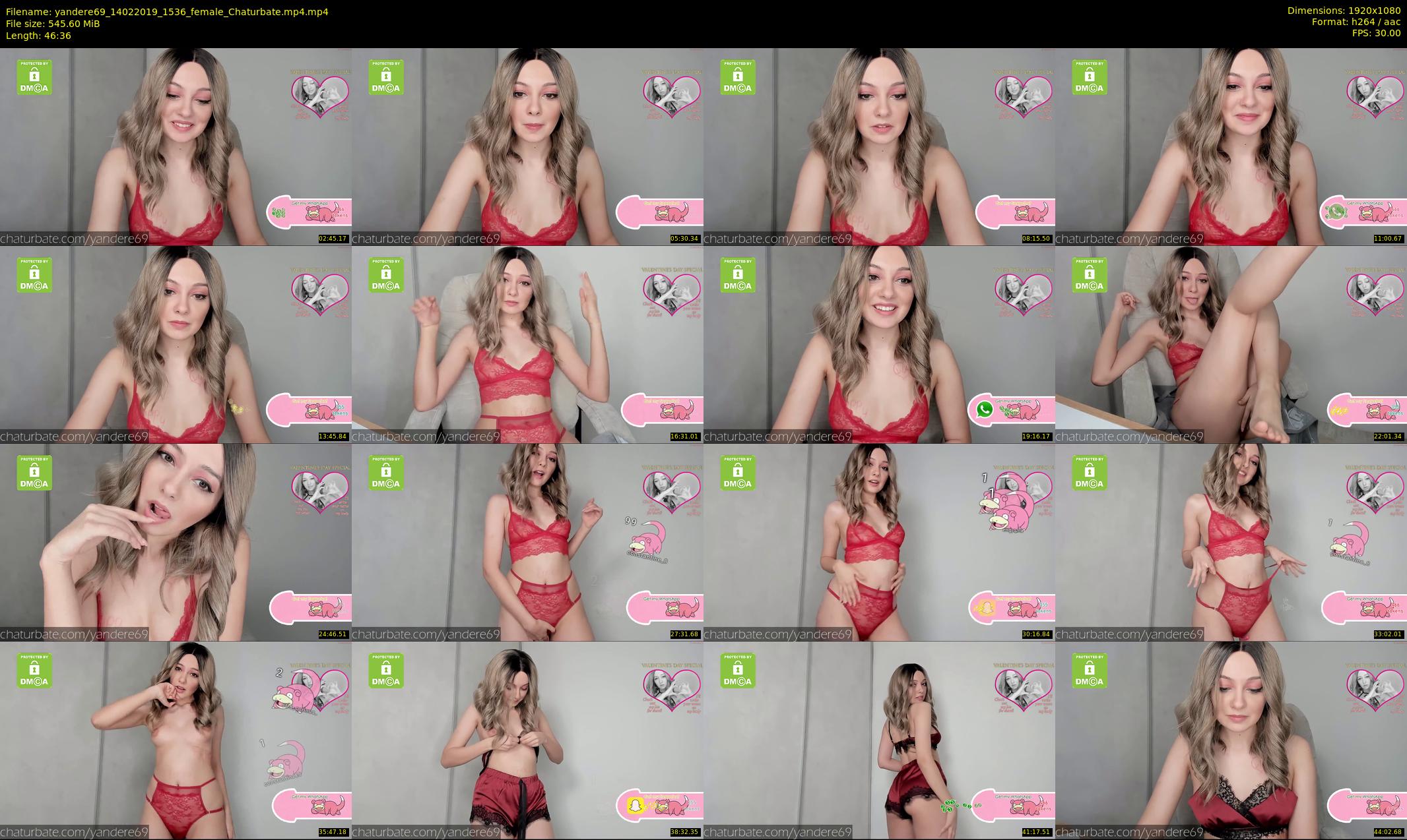 yandere69 — 47 minute Chaturbate female cam show recording, 1080p, Feb 14, 2019