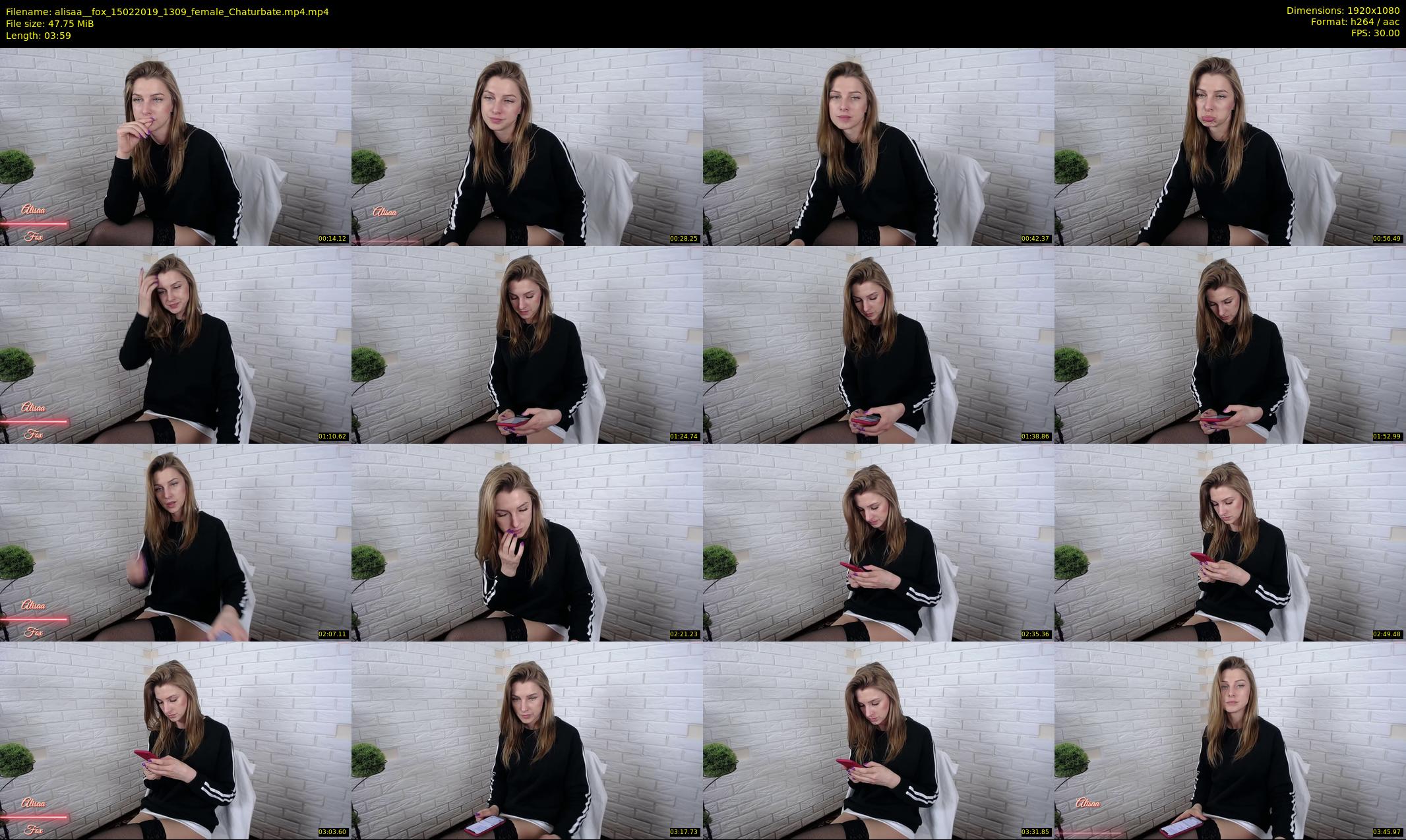 alisaa__fox — 4 minute Chaturbate female cam show recording, 1080p, Feb 15, 2019