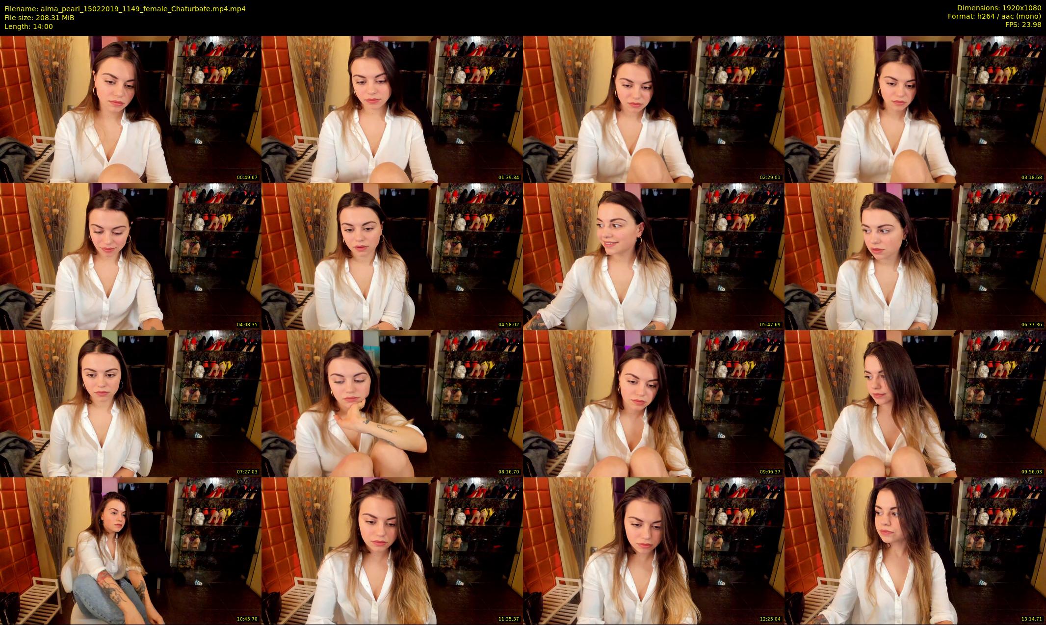 alma_pearl — 14 minute Chaturbate female cam show recording, 1080p, Feb 15, 2019