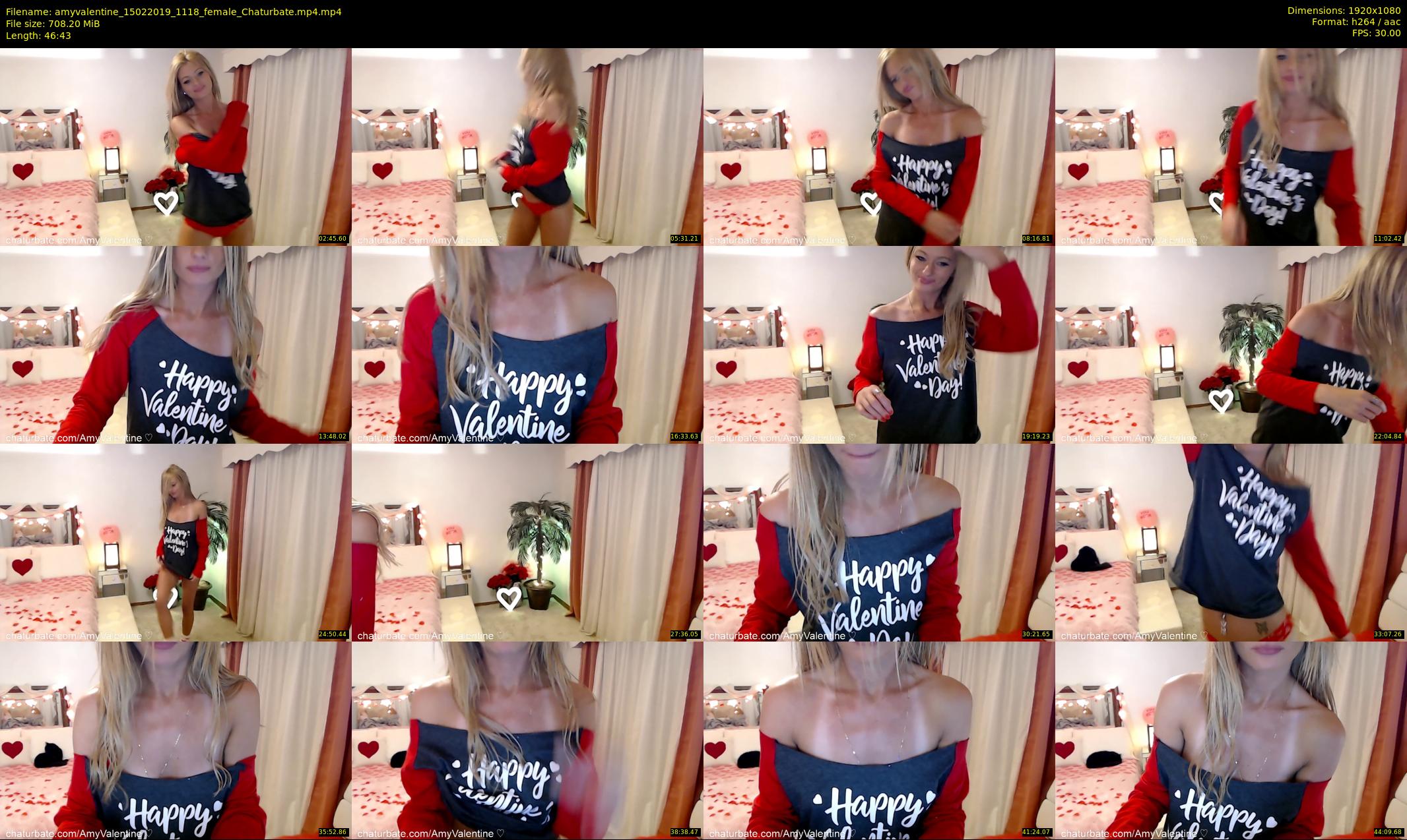 amyvalentine — 47 minute Chaturbate female cam show recording, 1080p, Feb 15, 2019