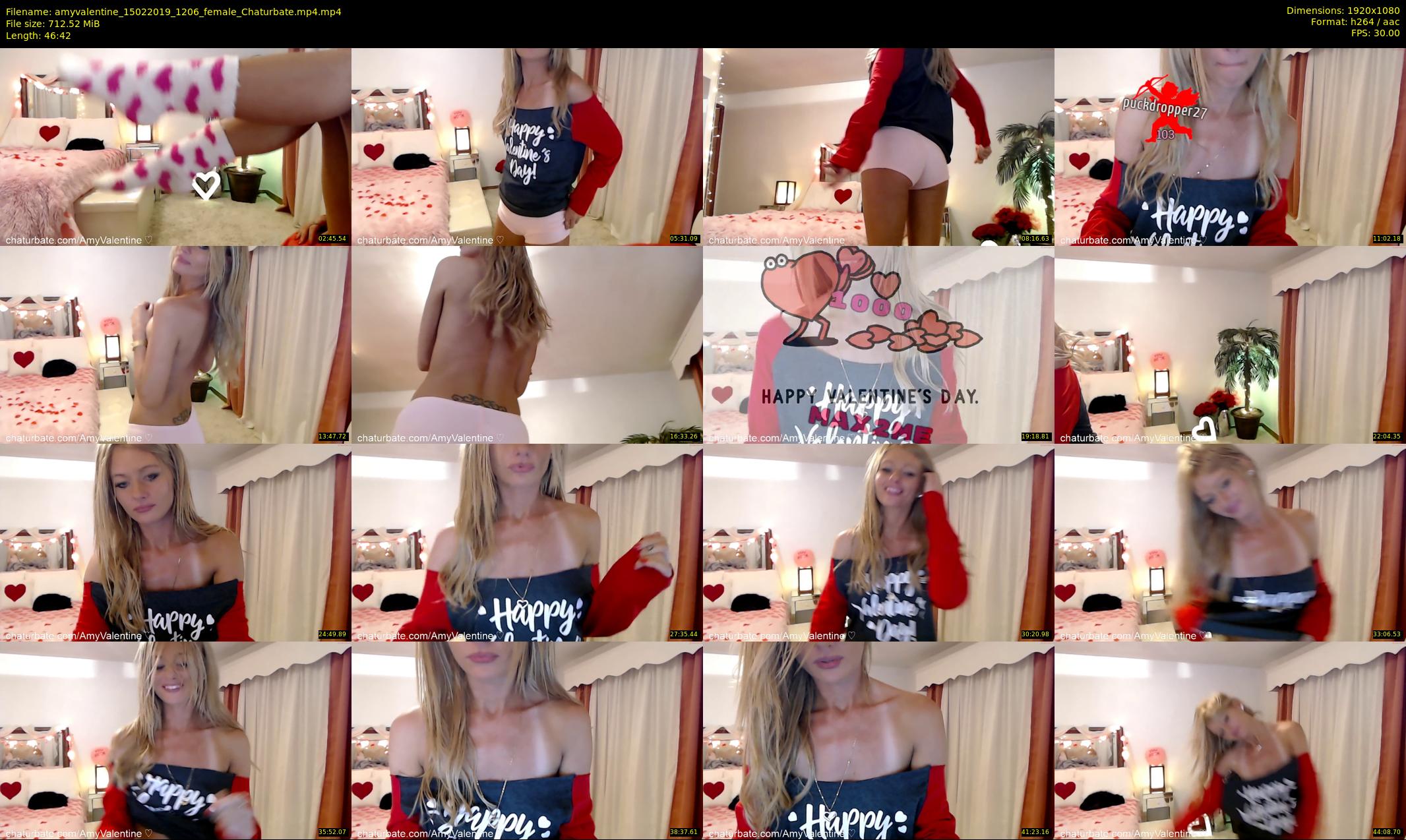 amyvalentine — 47 minute Chaturbate female cam show recording, 1080p, Feb 15, 2019