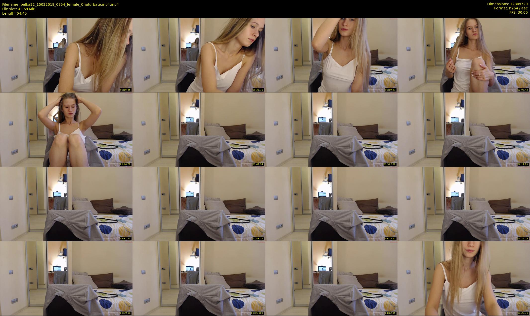 belka22 — 5 minute Chaturbate female cam show recording, 720p, Feb 15, 2019