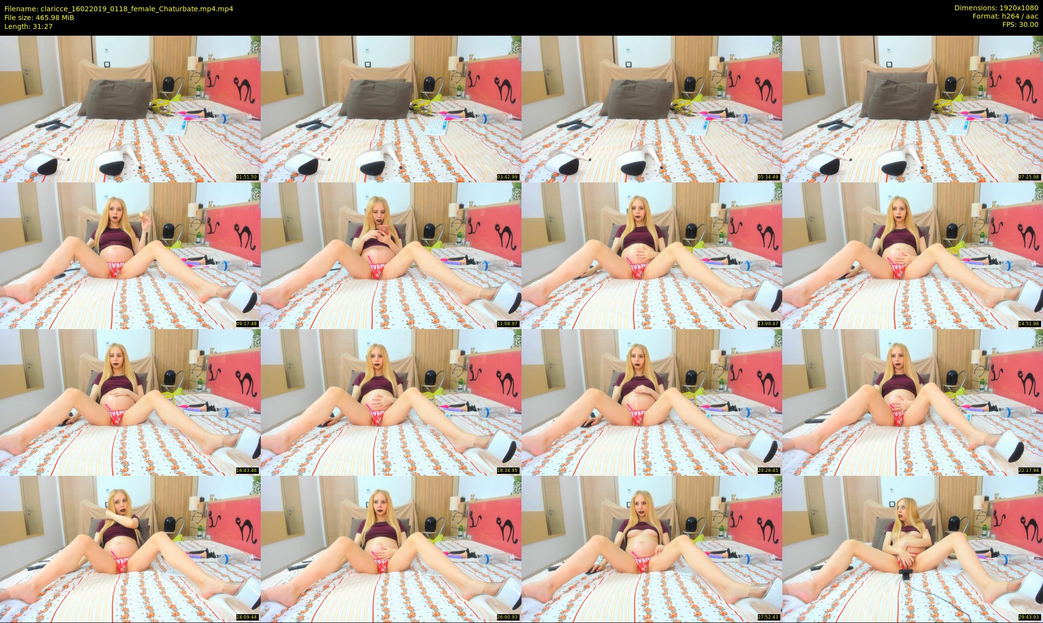 claricce — 32 minute Chaturbate female cam show recording, 1080p, Feb 16, 2019