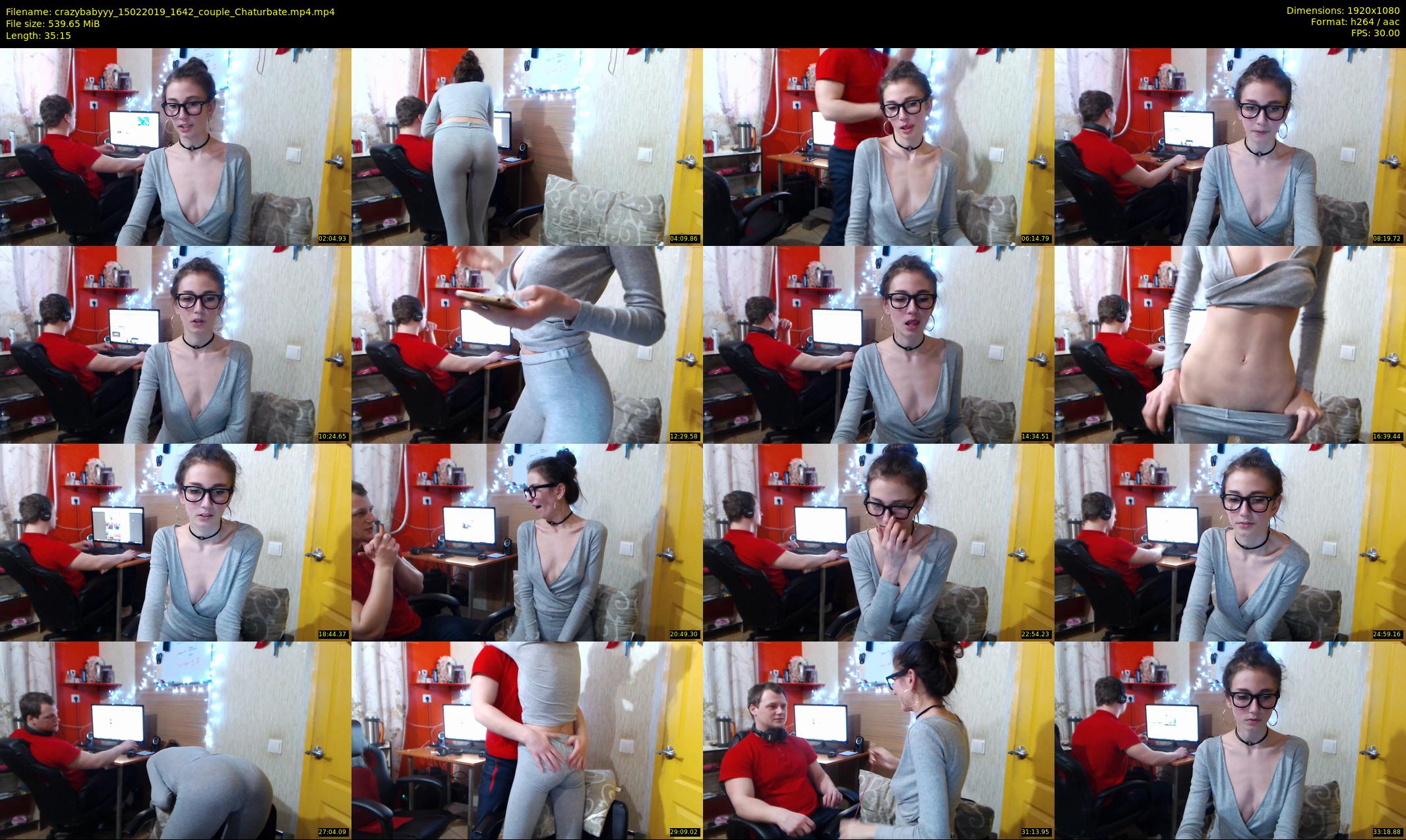 crazybabyyy — 36 minute Chaturbate couple cam show recording, 1080p, Feb 15, 2019