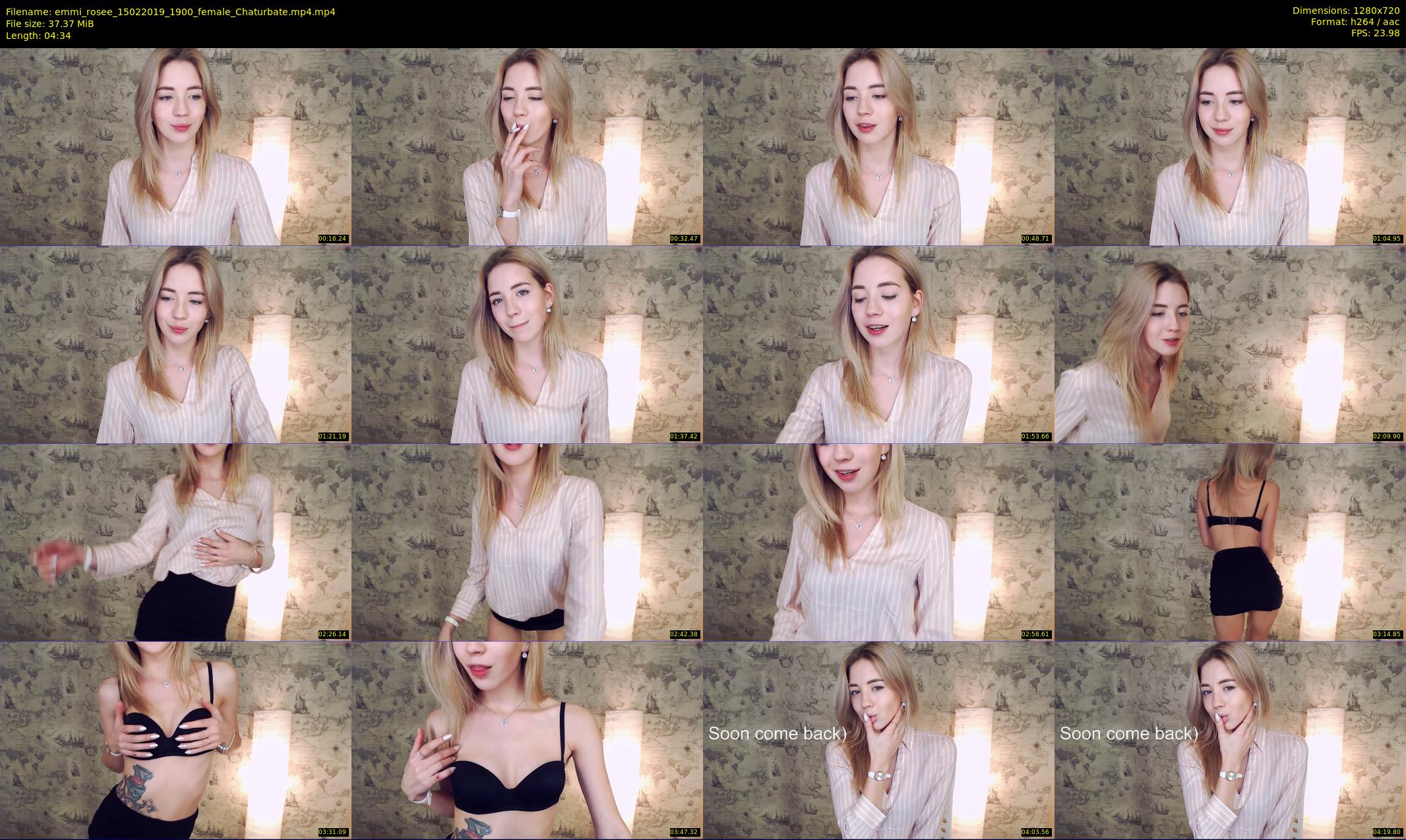 emmi_rosee — 5 minute Chaturbate female cam show recording, 720p, Feb 15, 2019