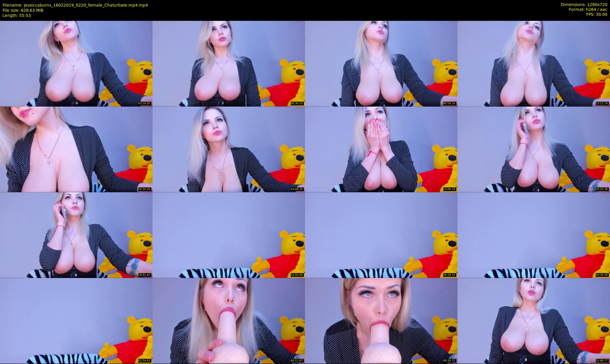 jessiccaburns — 56 minute Chaturbate female cam show recording, 720p, Feb 16, 2019