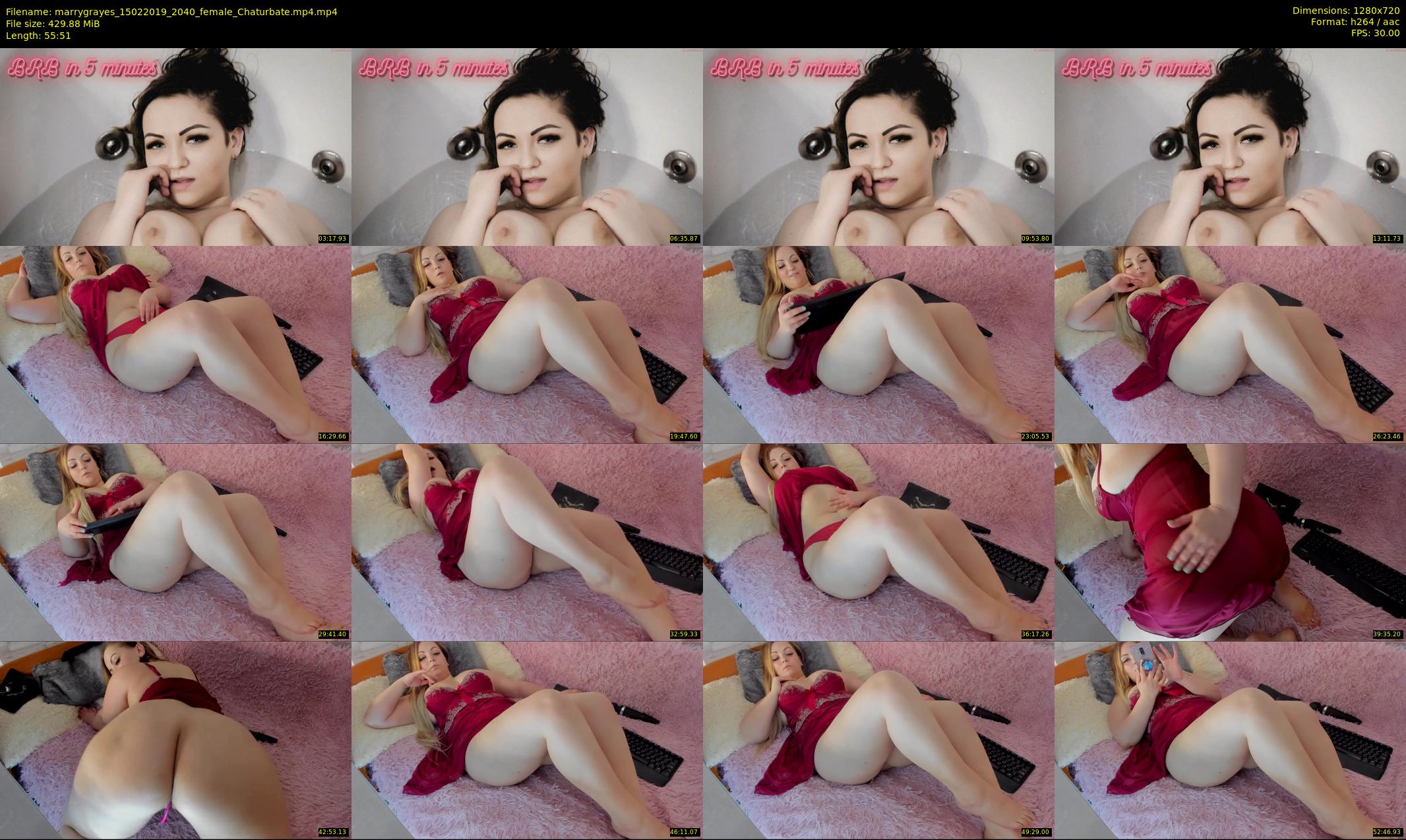 marrygrayes — 56 minute Chaturbate female cam show recording, 720p, Feb 15, 2019