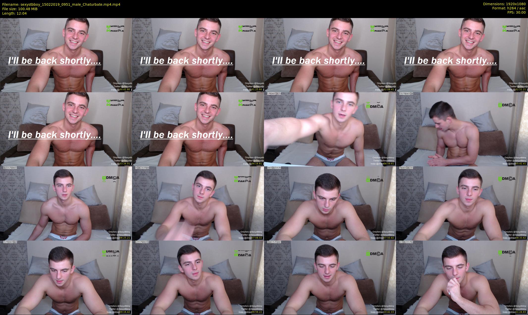 sexystbboy — 13 minute Chaturbate male cam show recording, 1080p, Feb 15, 2019