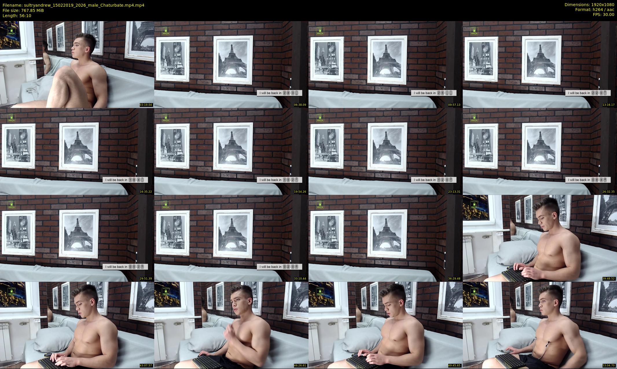 sultryandrew — 57 minute Chaturbate male cam show recording, 1080p, Feb 15, 2019