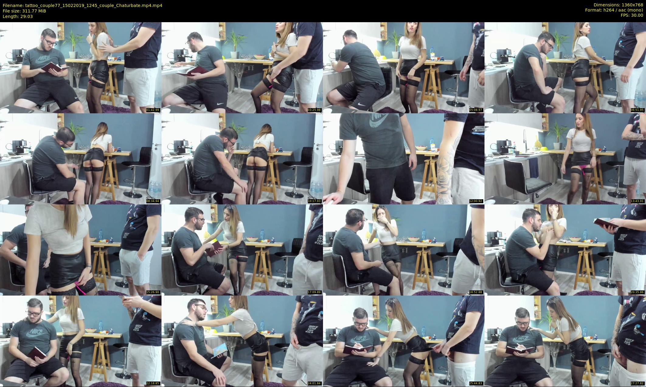 tattoo_couple77 — 30 minute Chaturbate couple cam show recording, 720p, Feb 15, 2019