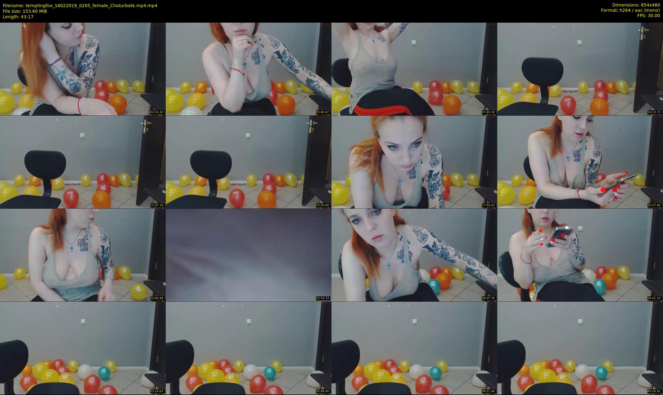 temptingfox — 44 minute Chaturbate female cam show recording, 480p, Feb 16, 2019