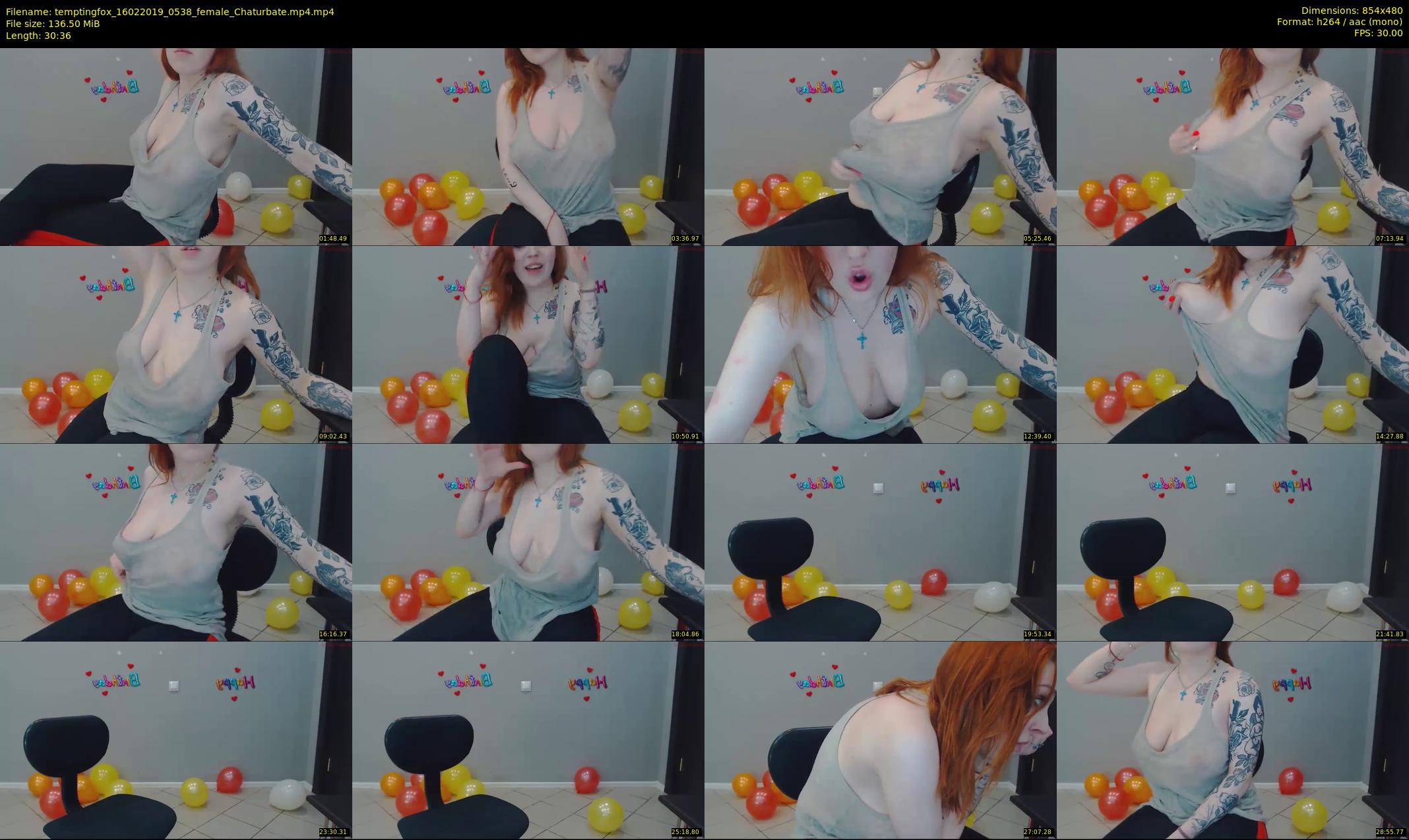 temptingfox — 31 minute Chaturbate female cam show recording, 480p, Feb 16, 2019