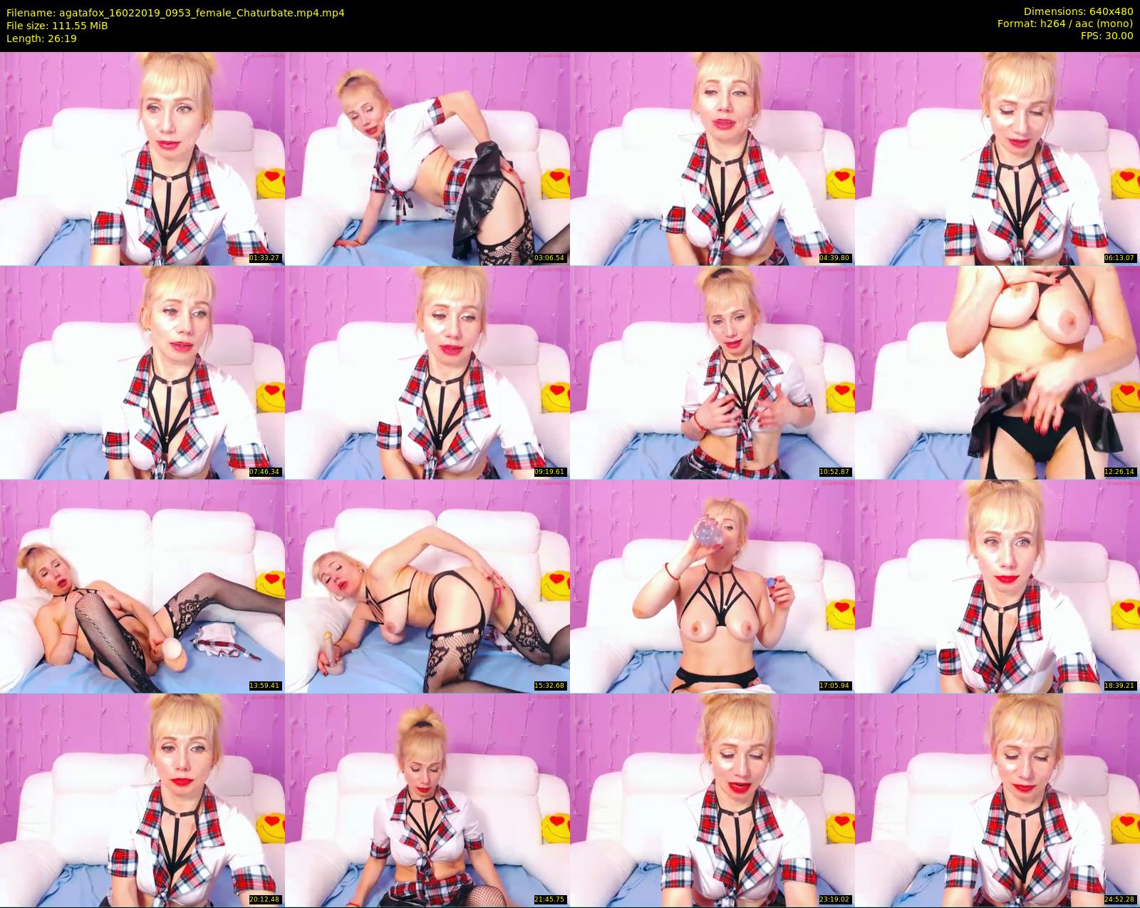 agatafox — 27 minute Chaturbate female cam show recording, 480p, Feb 16, 2019