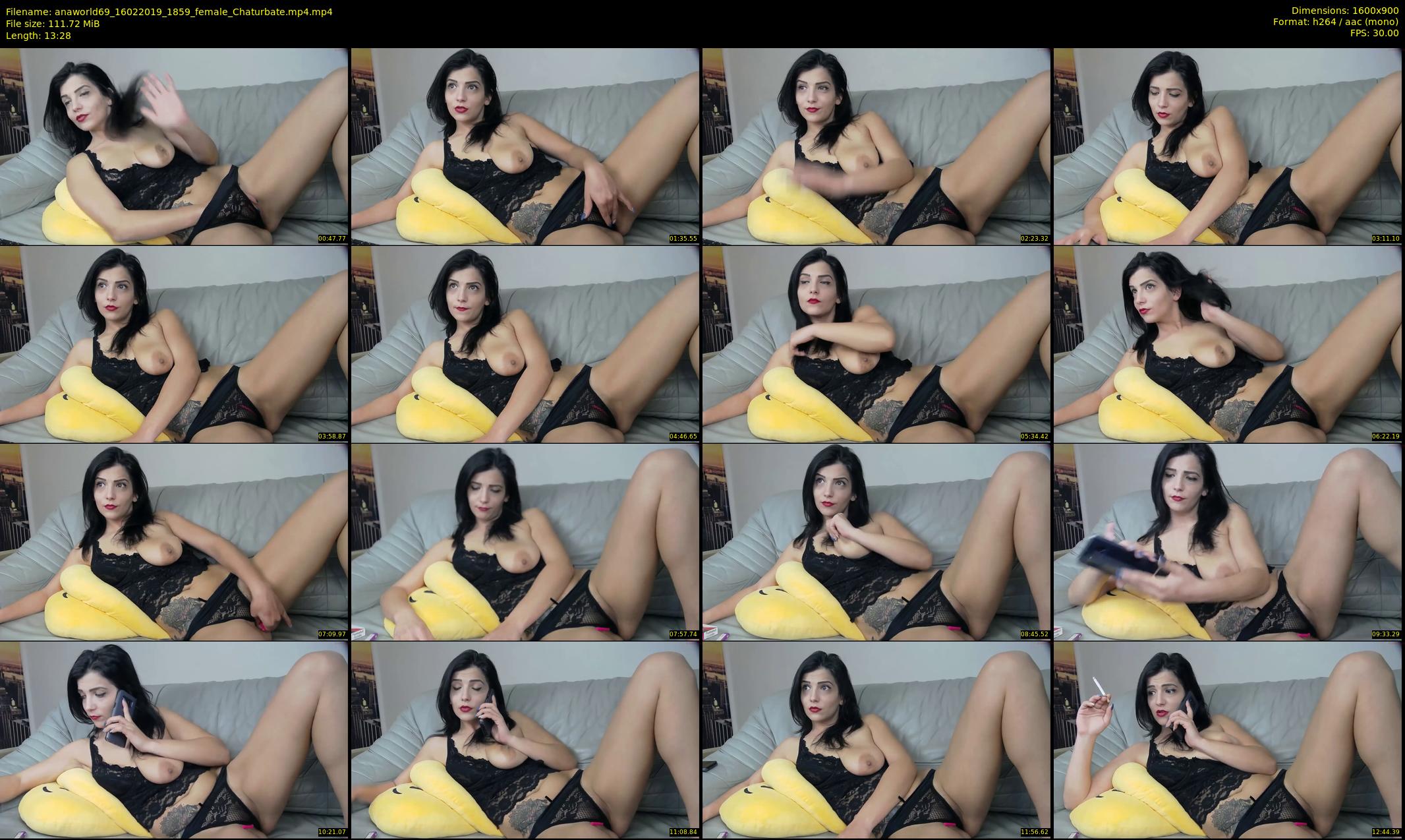 anaworld69 — 14 minute Chaturbate female cam show recording, 720p, Feb 16, 2019