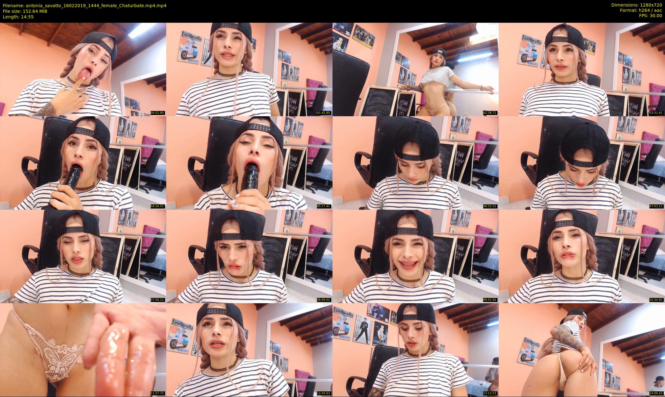 antonia_savatto — 15 minute Chaturbate female cam show recording, 720p, Feb 16, 2019