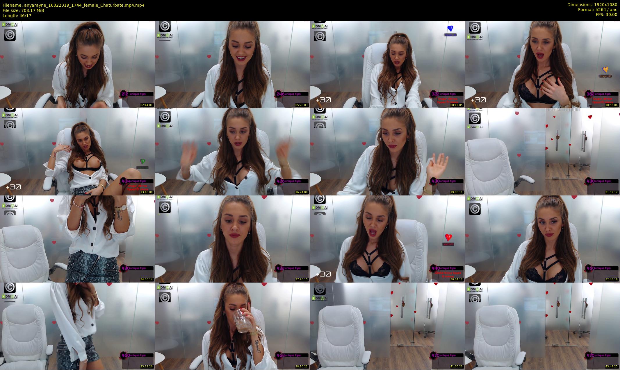 anyarayne — 47 minute Chaturbate female cam show recording, 1080p, Feb 16, 2019