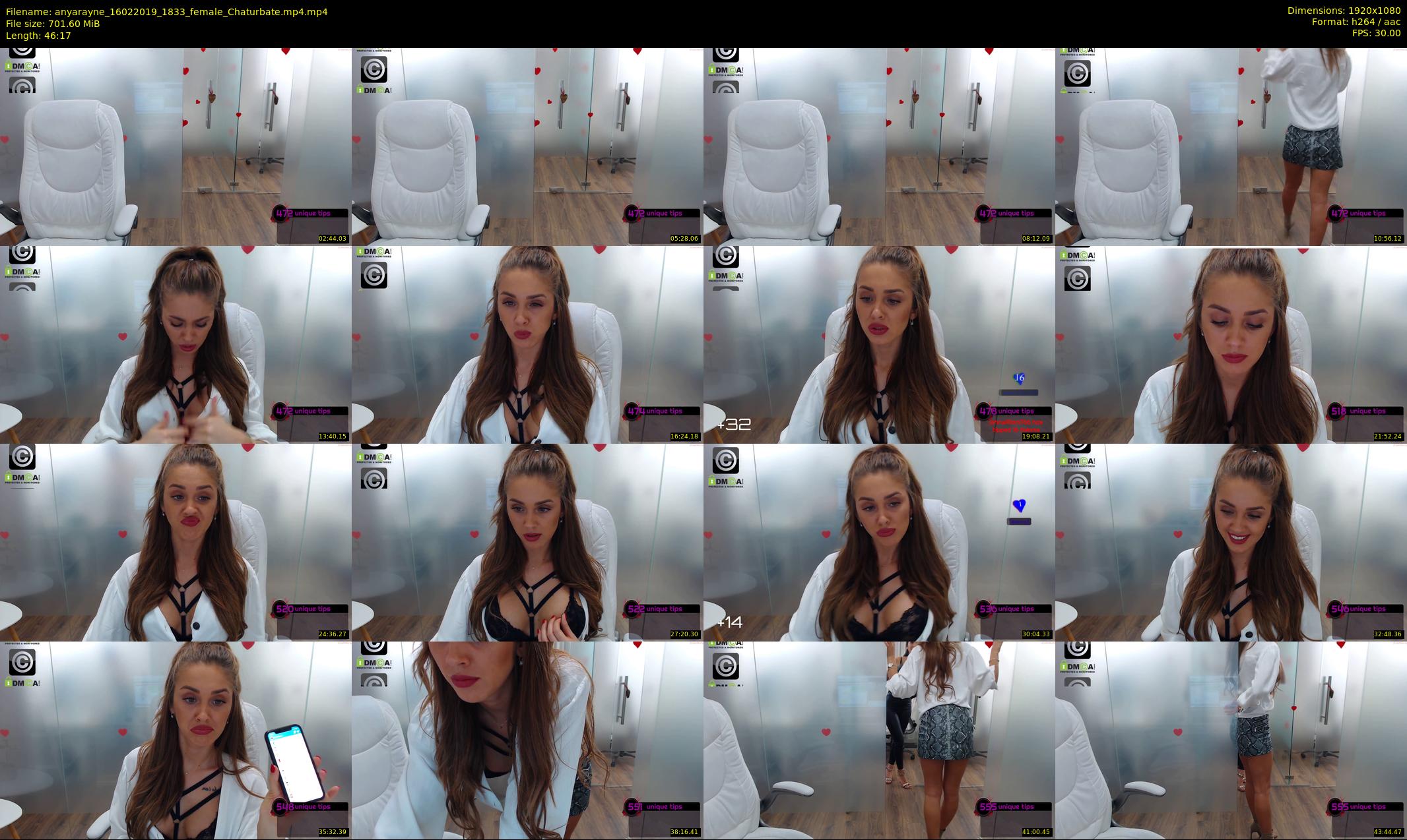 anyarayne — 47 minute Chaturbate female cam show recording, 1080p, Feb 16, 2019