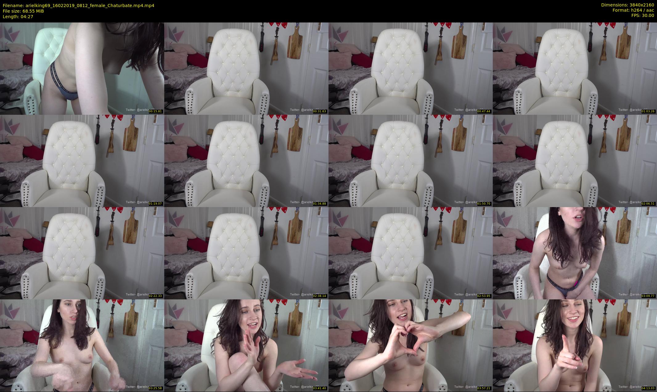 arielking69 — 5 minute Chaturbate female cam show recording, 4K, Feb 16, 2019