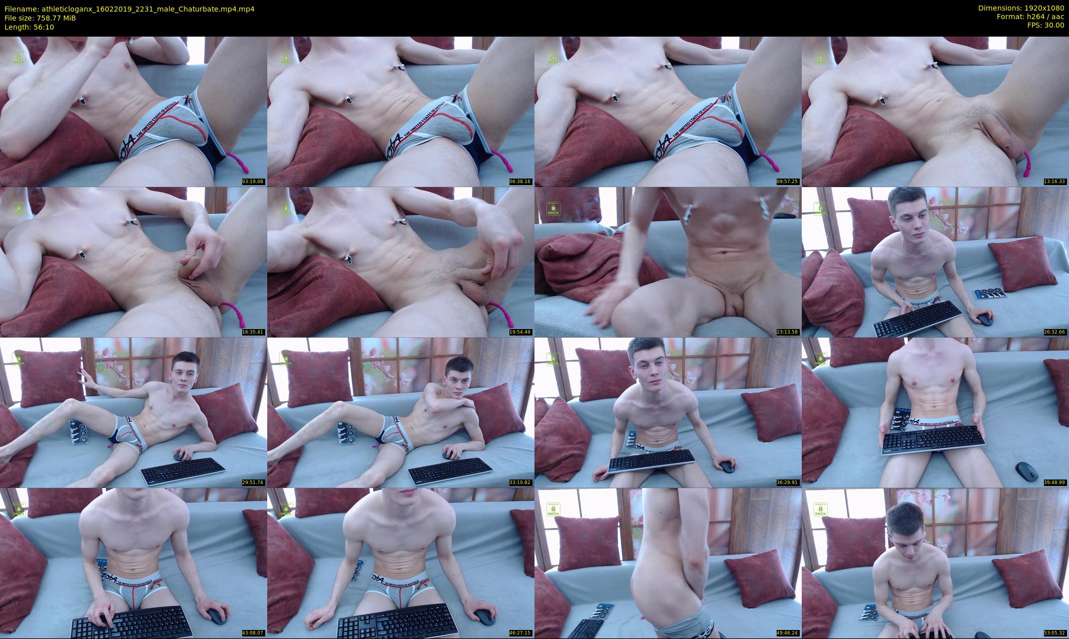 athleticloganx — 57 minute Chaturbate male cam show recording, 1080p, Feb 16, 2019
