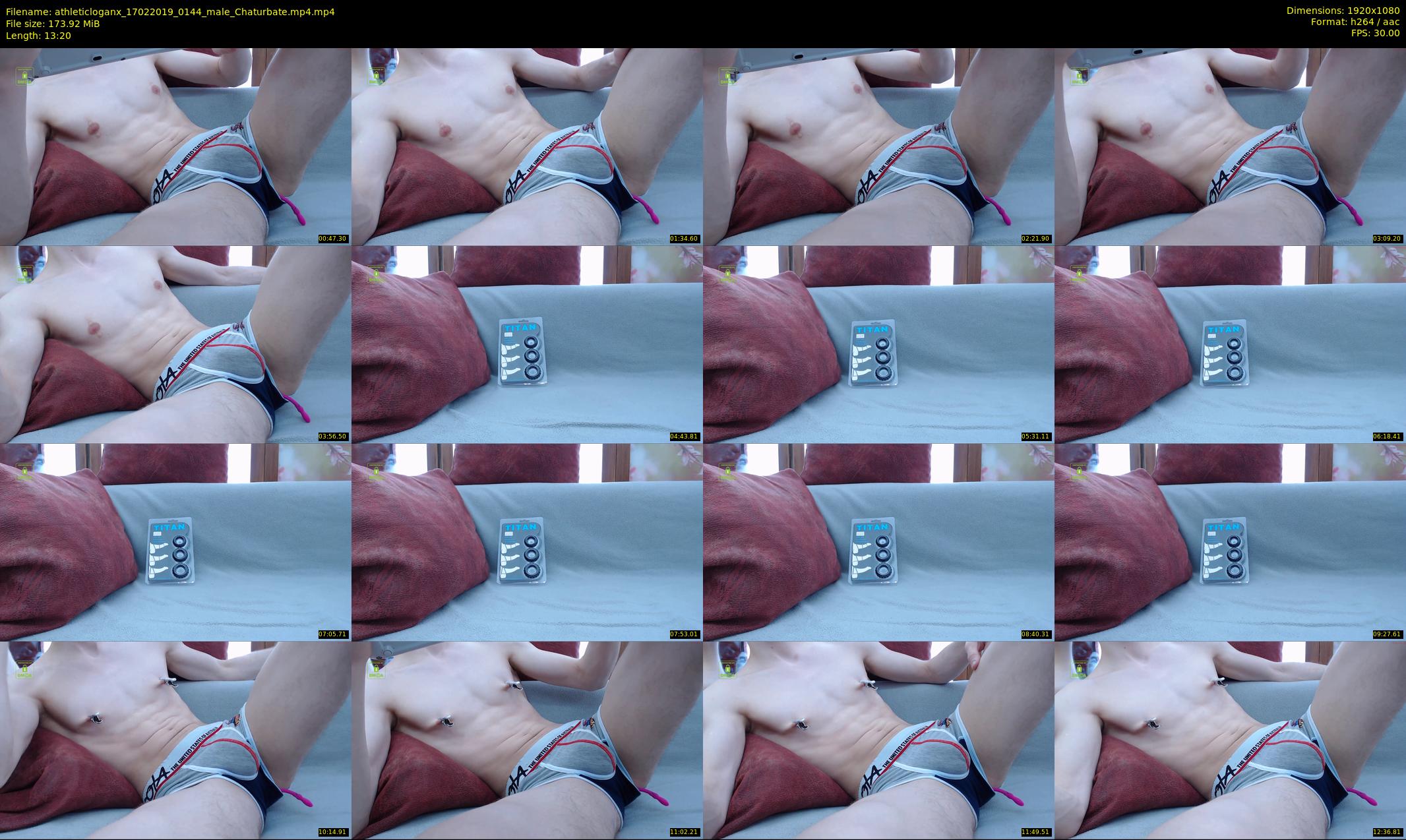 athleticloganx — 14 minute Chaturbate male cam show recording, 1080p, Feb 17, 2019