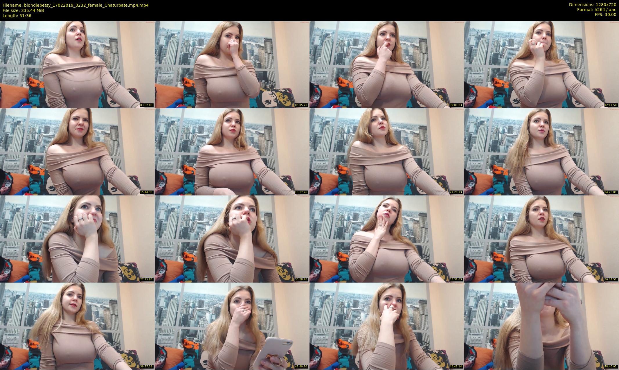 blondiebetsy — 52 minute Chaturbate female cam show recording, 720p, Feb 17, 2019