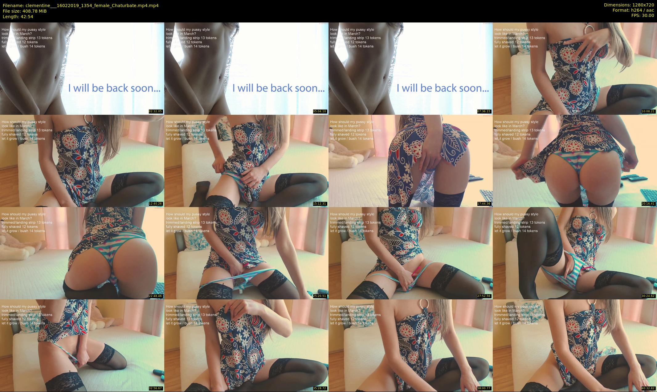 clementine__ — 43 minute Chaturbate female cam show recording, 720p, Feb 16, 2019