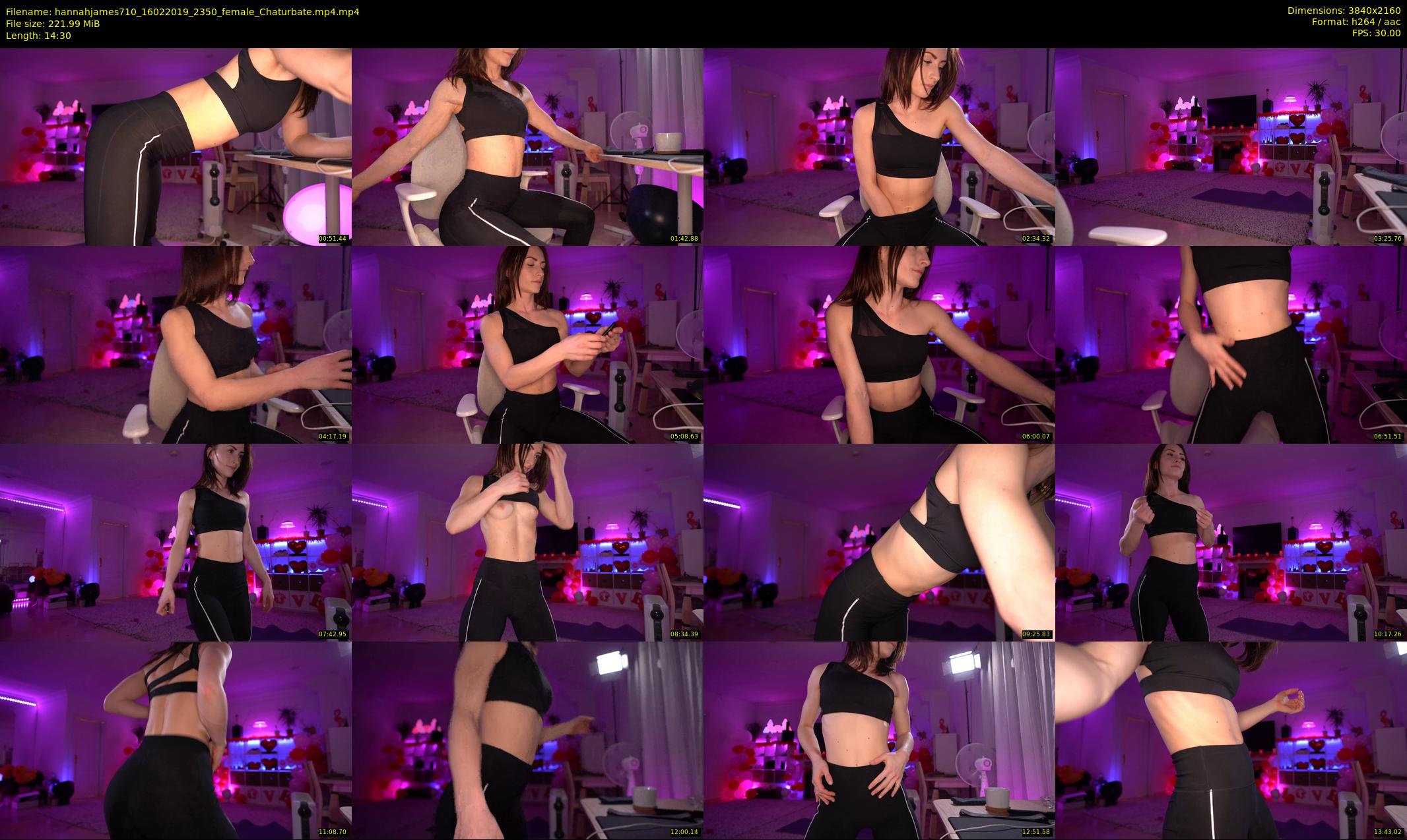 hannahjames710 — 15 minute Chaturbate female cam show recording, 4K, Feb 16, 2019