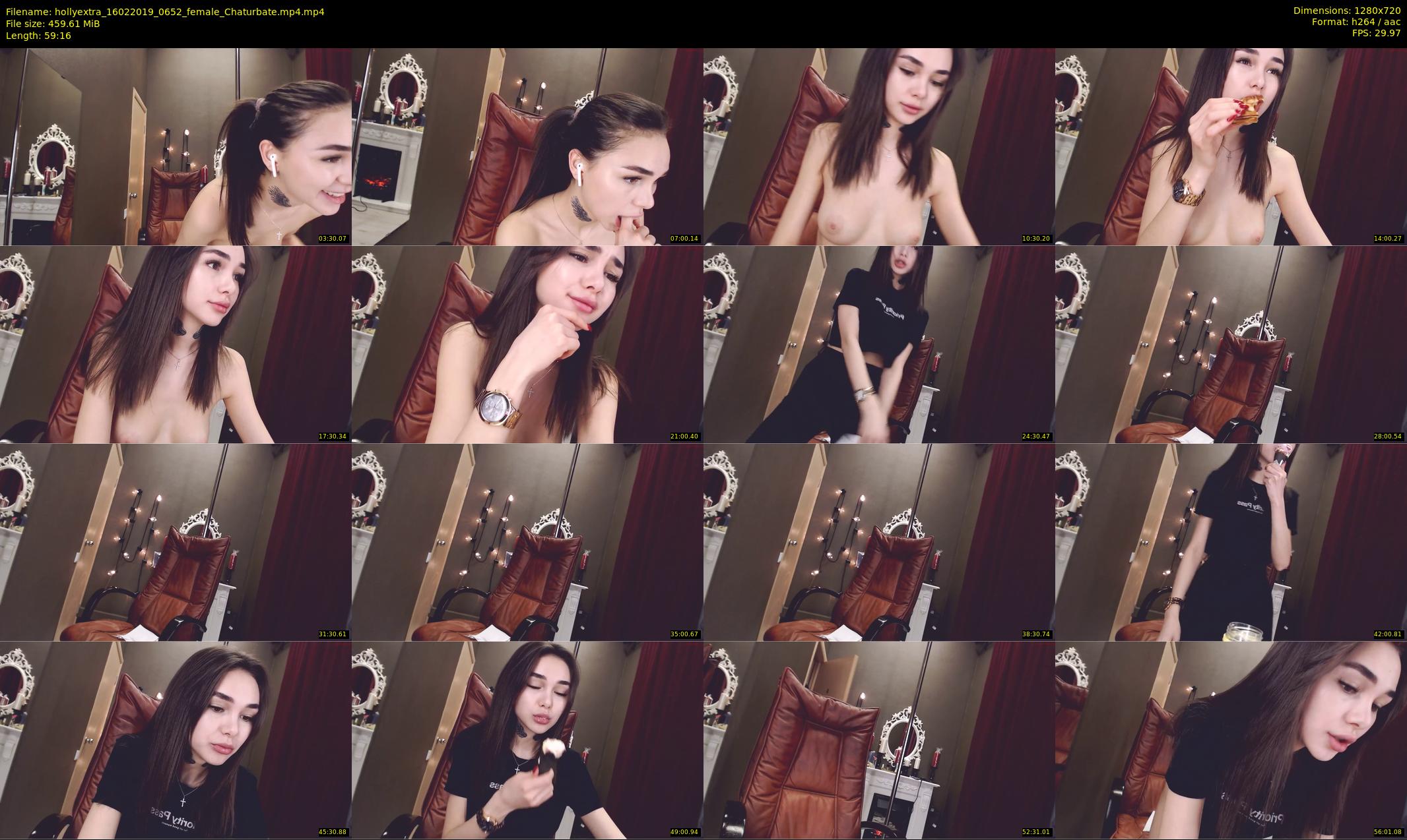hollyextra — 60 minute Chaturbate female cam show recording, 720p, Feb 16, 2019