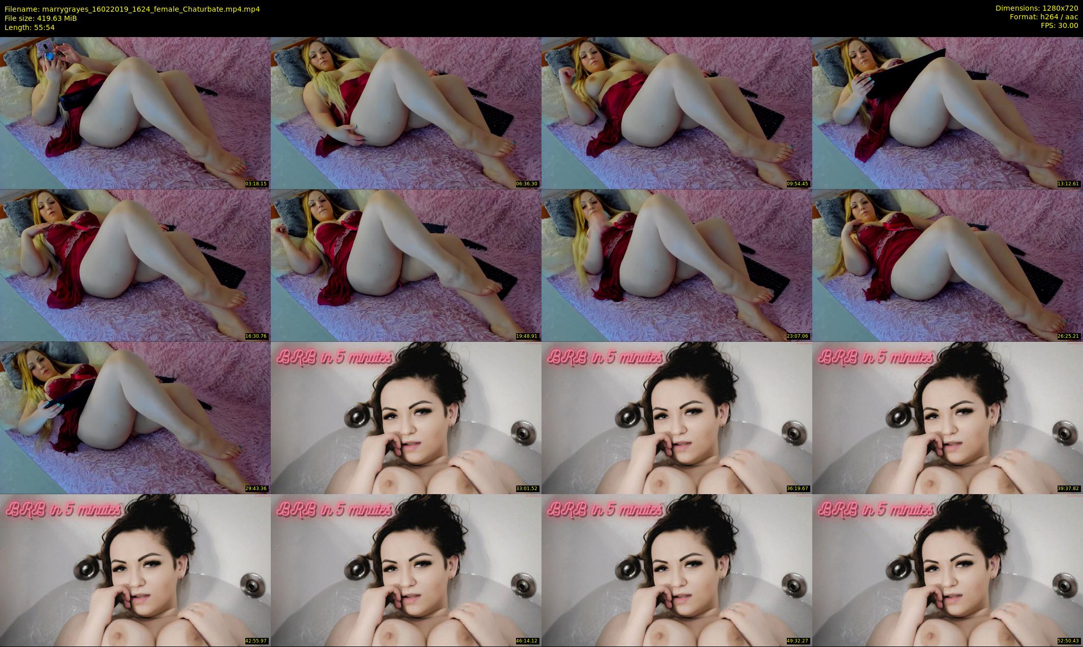 marrygrayes — 56 minute Chaturbate female cam show recording, 720p, Feb 16, 2019