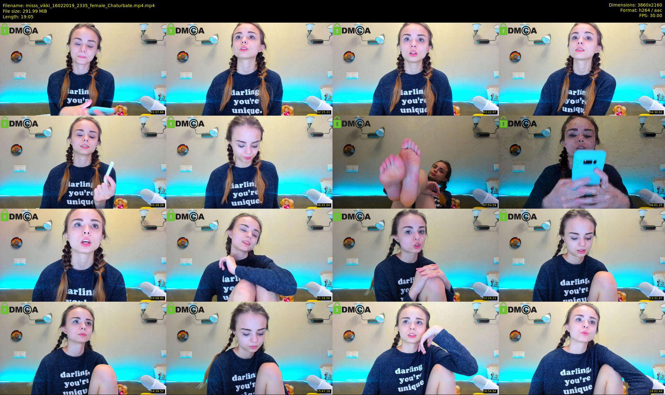 misss_vikki — 20 minute Chaturbate female cam show recording, 4K, Feb 16, 2019