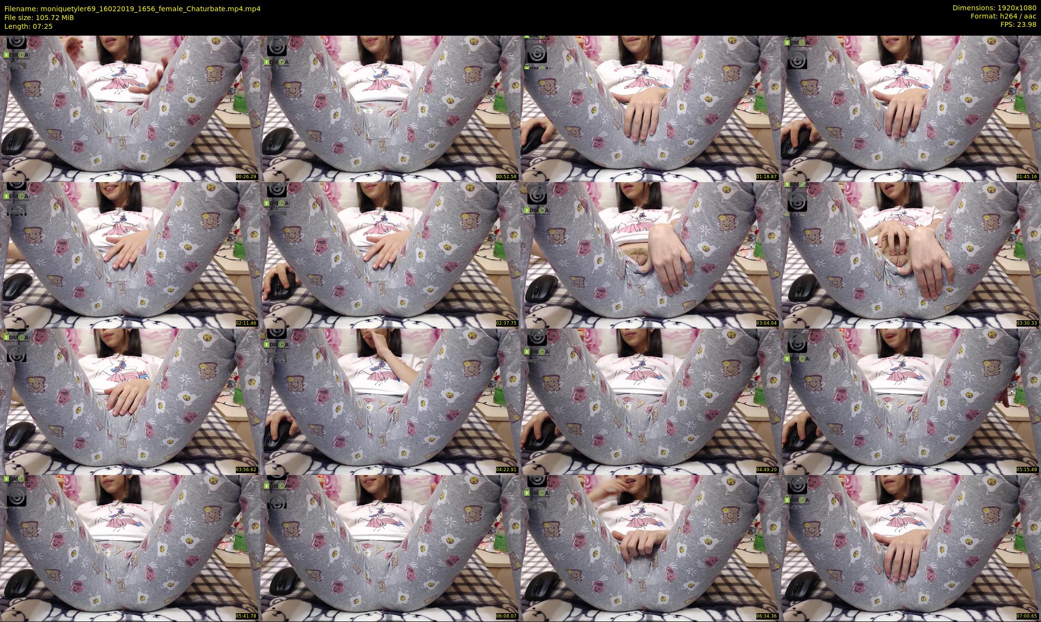 moniquetyler69 — 8 minute Chaturbate female cam show recording, 1080p, Feb 16, 2019