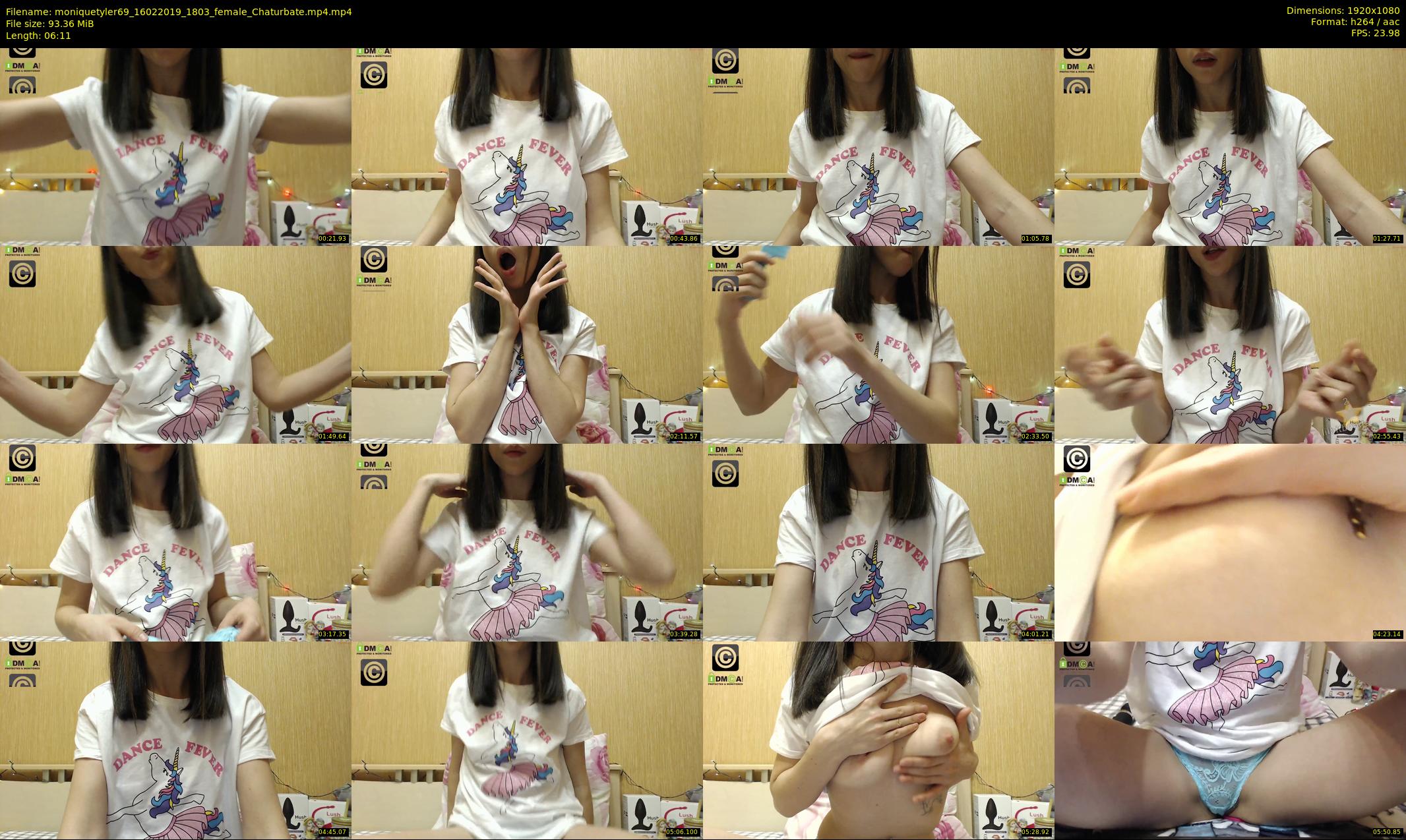 moniquetyler69 — 7 minute Chaturbate female cam show recording, 1080p, Feb 16, 2019